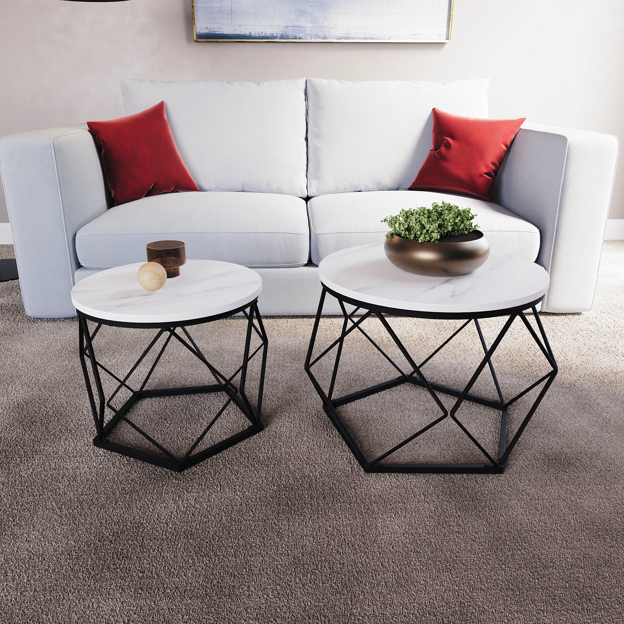 Vida Designs Brooklyn Nest of 2 Geometric Tables