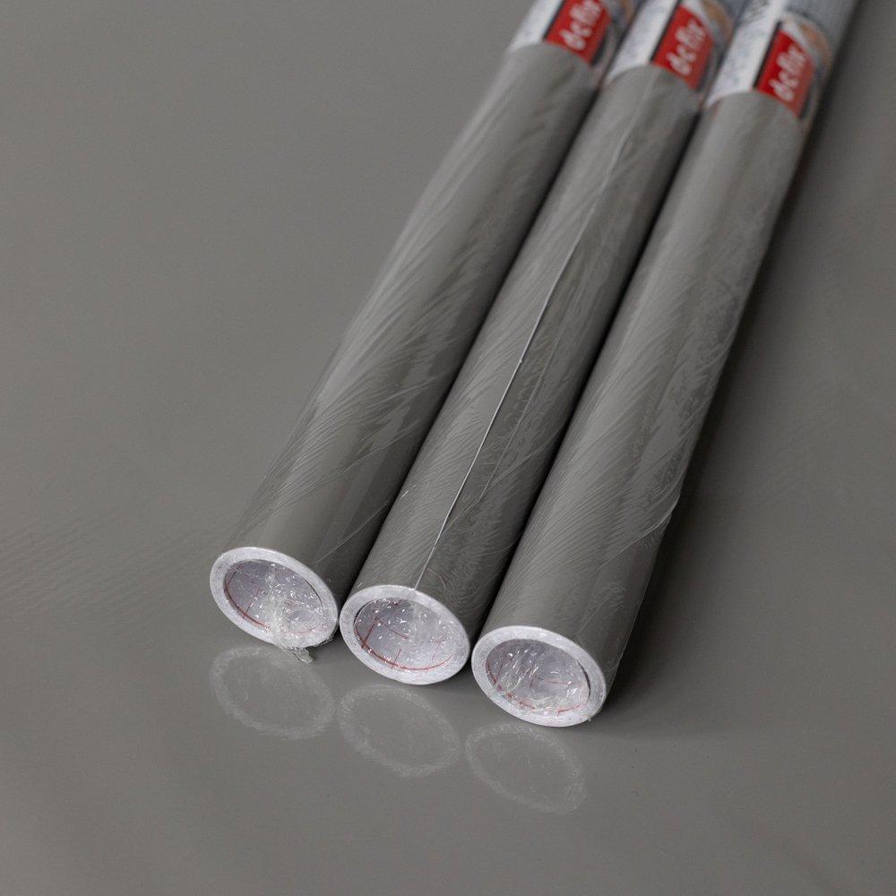 Grey - D C Fix - dc fix Glossy Grey Self Adhesive Vinyl Pack 3 - 1