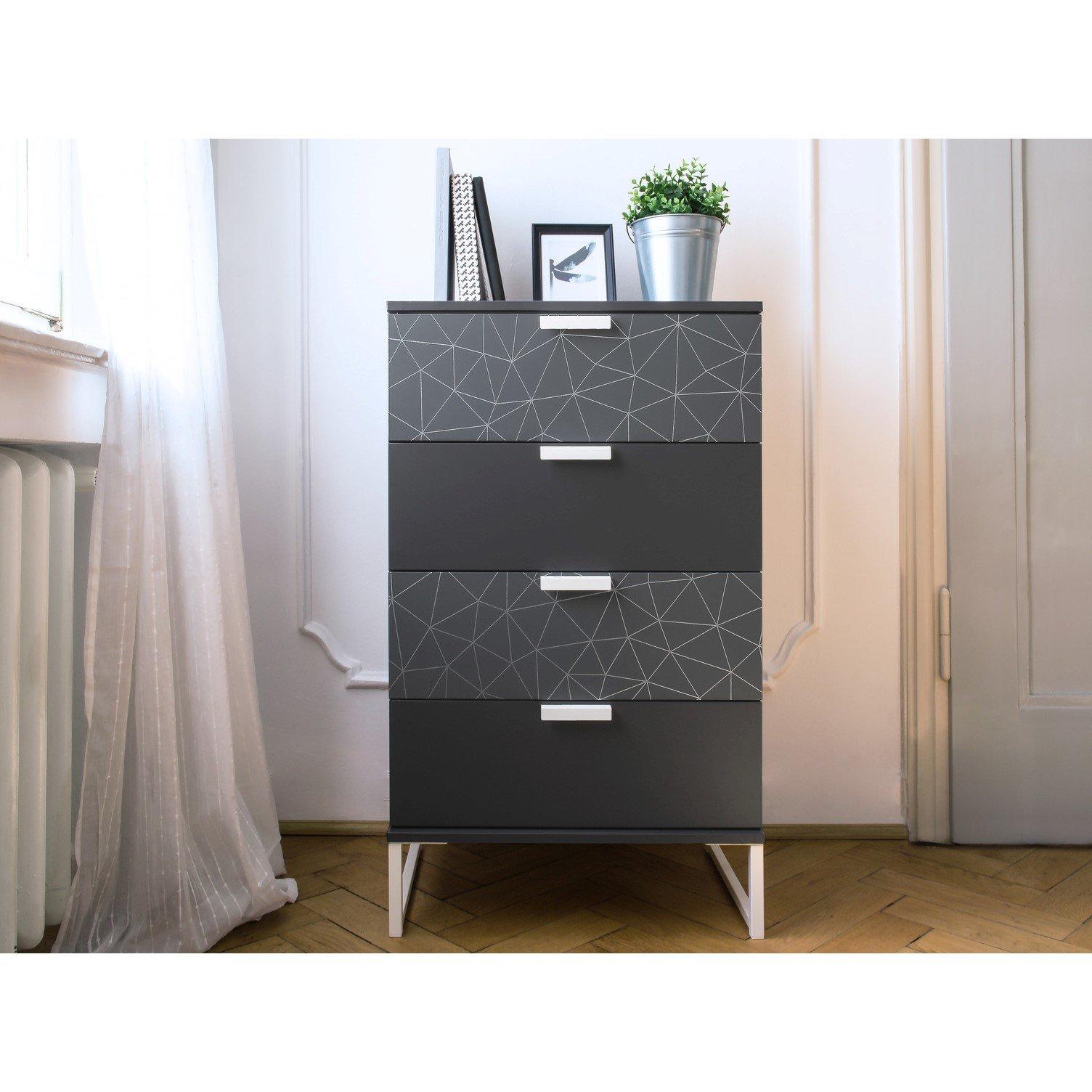 Anthracite - D C Fix - dc fix Matt Anthracite Self Adhesive Vinyl Pack 3 - 3