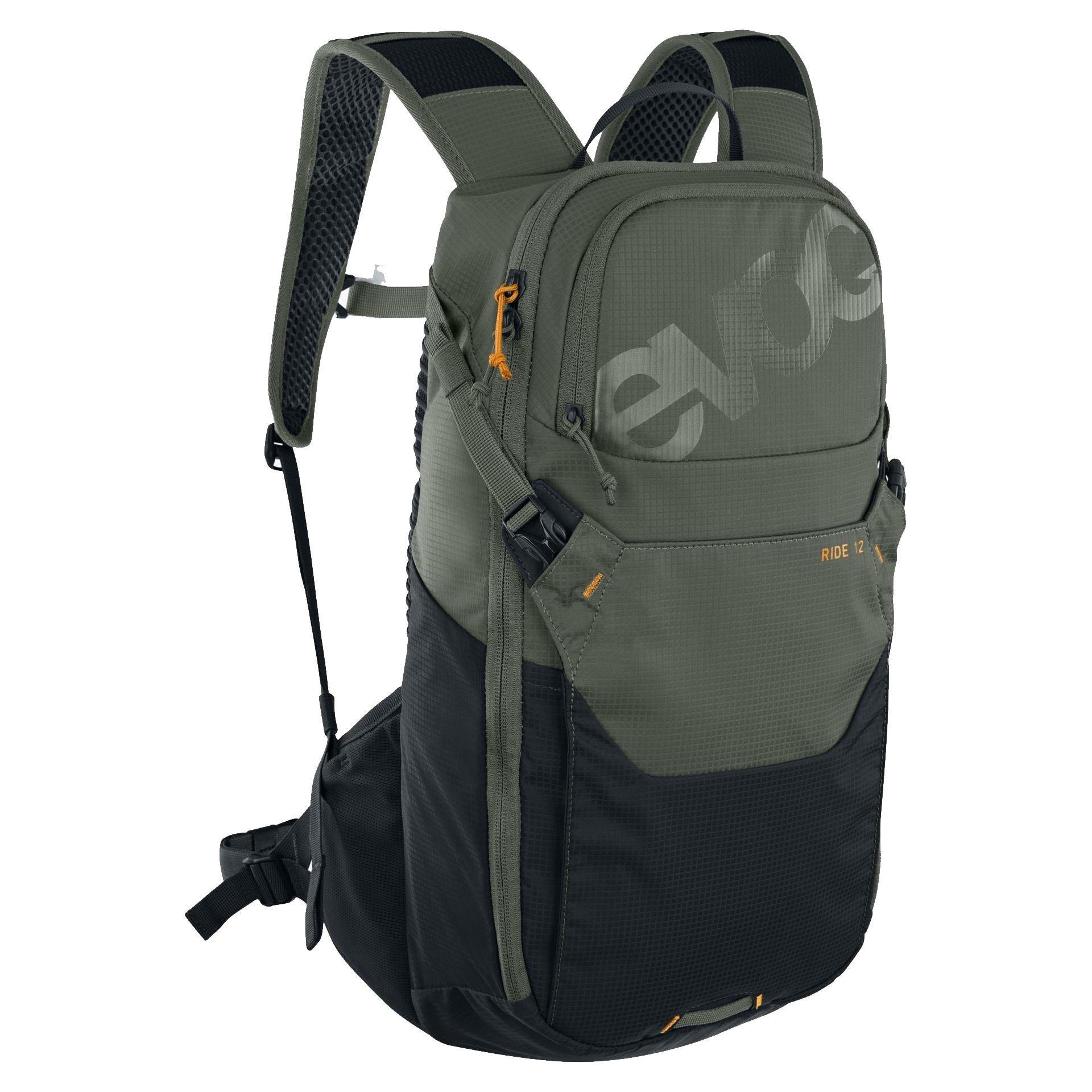 Evoc  Ride Hydration Backpack 12L + 2L Bladder - Dark Olive/Blac