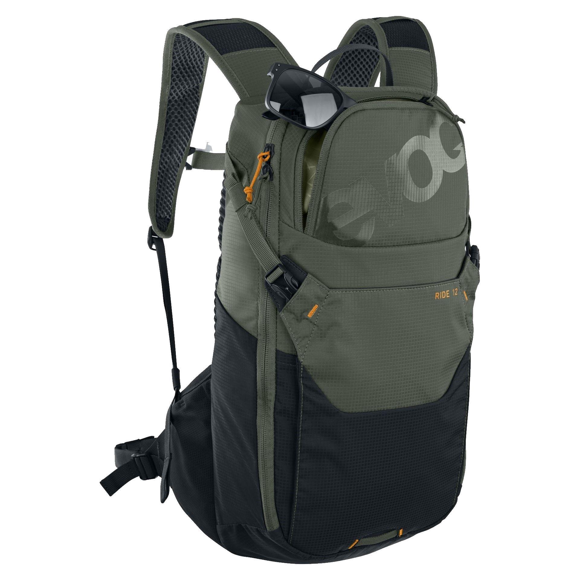 Dark Olive/Blac - Evoc - Ride Hydration Backpack 12L + 2L Bladder - 3
