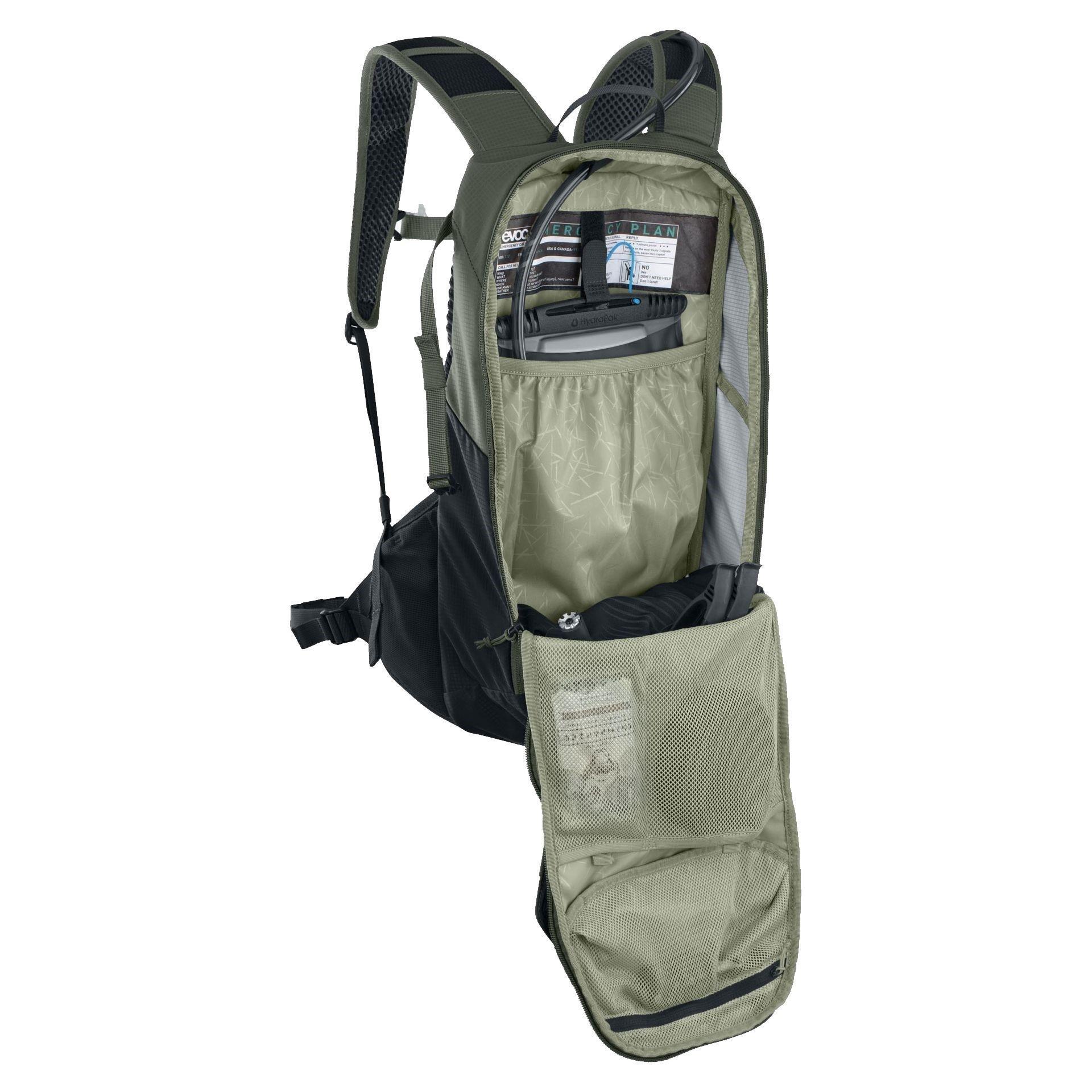 Dark Olive/Blac - Evoc - Ride Hydration Backpack 12L + 2L Bladder - 4