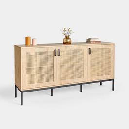 VonHaus VonHaus Rattan 3 Door Large Sideboard - Lena
