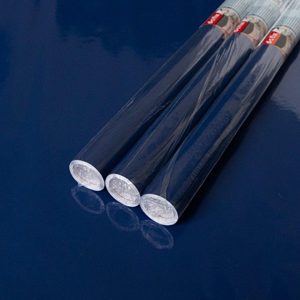Navy Blue - D C Fix - dc fix Glossy Navy Blue Self Adhesive Vinyl Pack 3 - 1