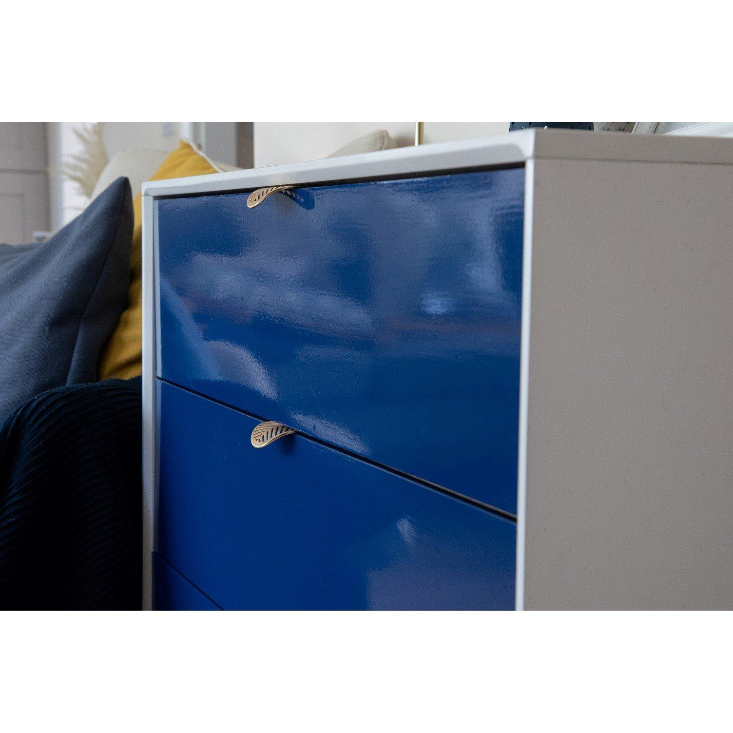 Navy Blue - D C Fix - dc fix Glossy Navy Blue Self Adhesive Vinyl Pack 3 - 3