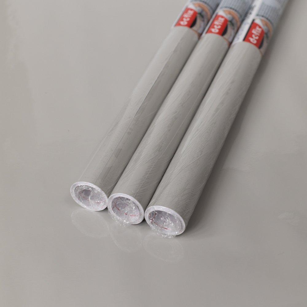 D C Fix  Dc Fix Glossy Lgt Grey Self Adhesive Vinyl Pack 3 - Light Grey - 67X2 PACK3