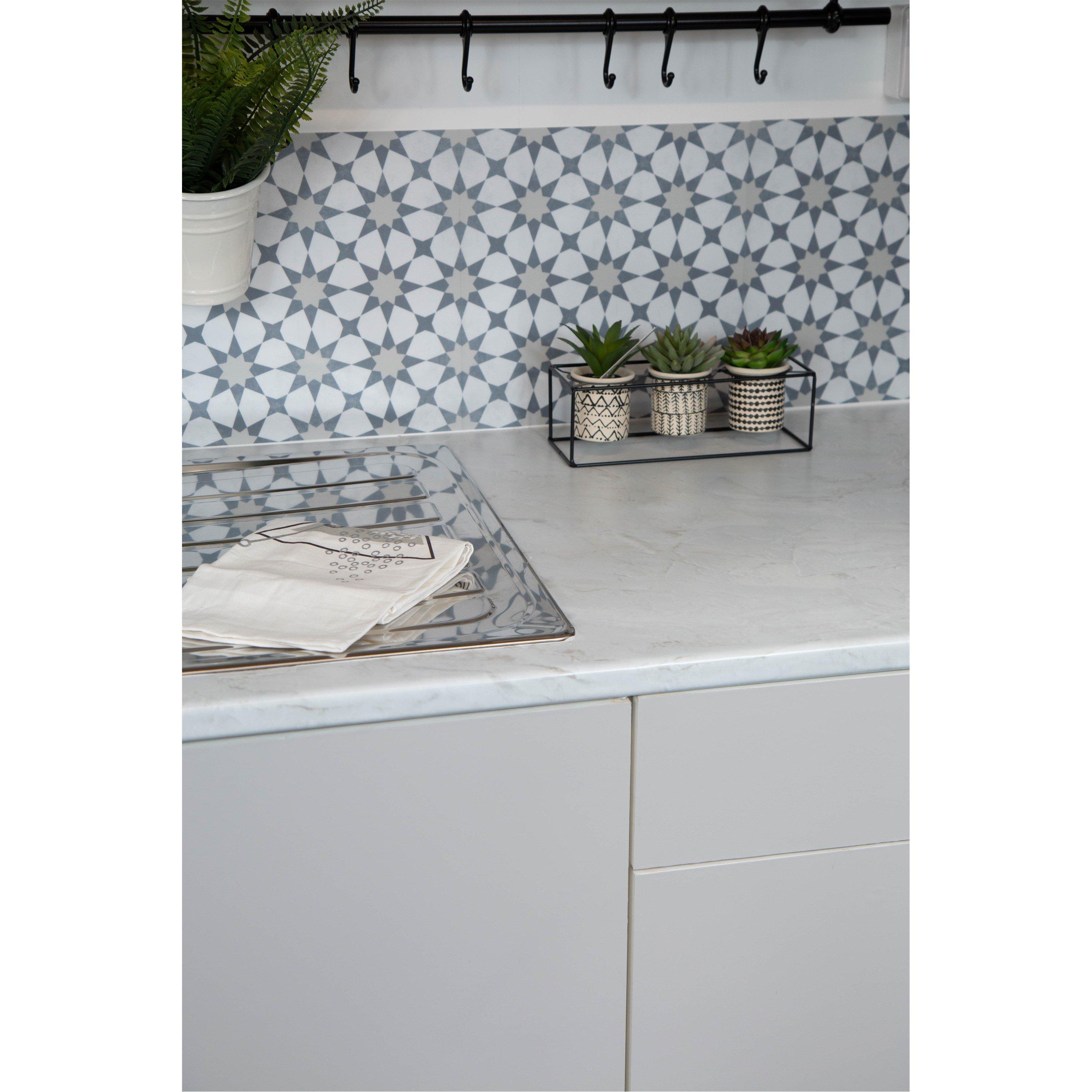 Light Grey - D C Fix - dc fix Glossy Lgt Grey Self Adhesive Vinyl Pack 3 - 4