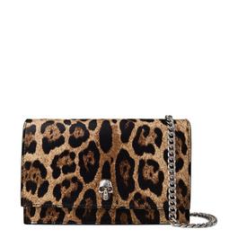 Alexander McQueen Leopard Print Shoulder Bag