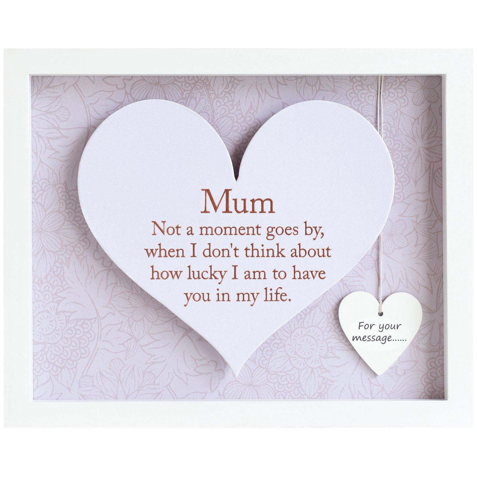 White - Said With Sentiment - 7604 - Mum Heart Frame