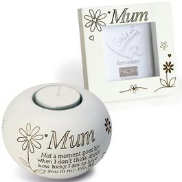 Said With Sentiment 7413 - Mum Frame & Tea Light Set