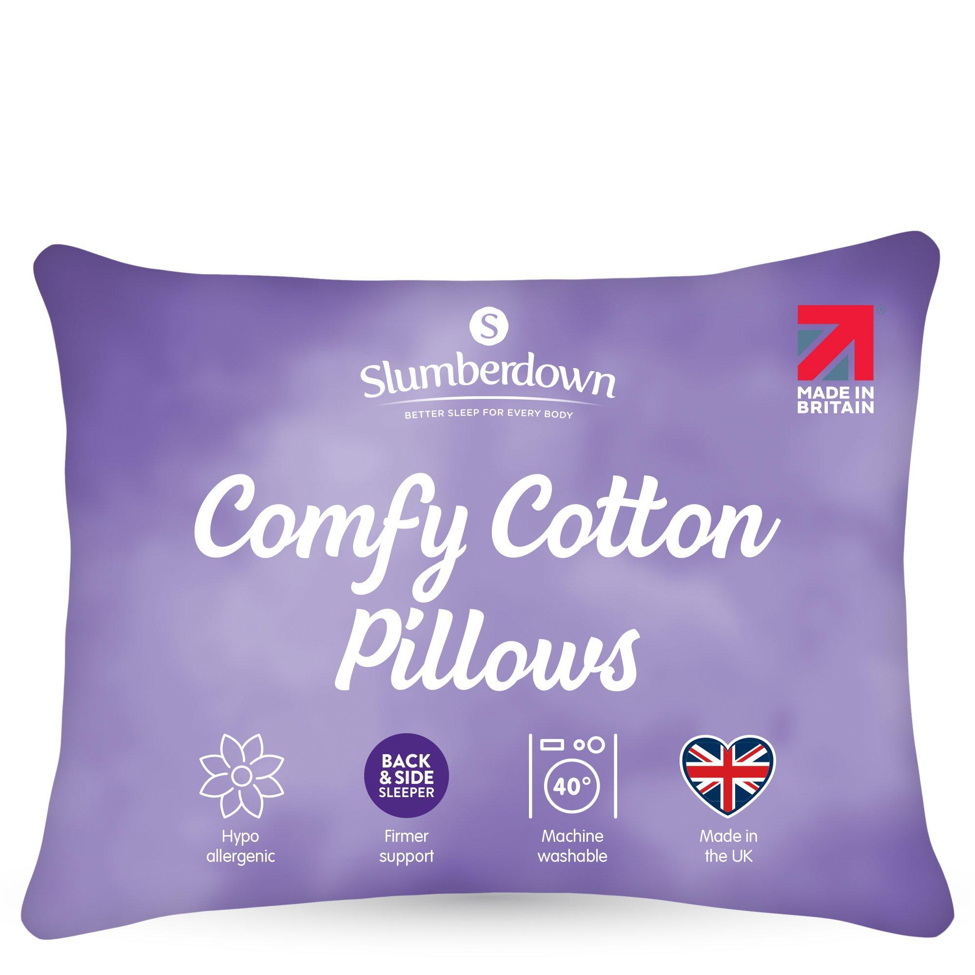 White - Slumberdown - Comfy Cotton Firm Pillows - 1