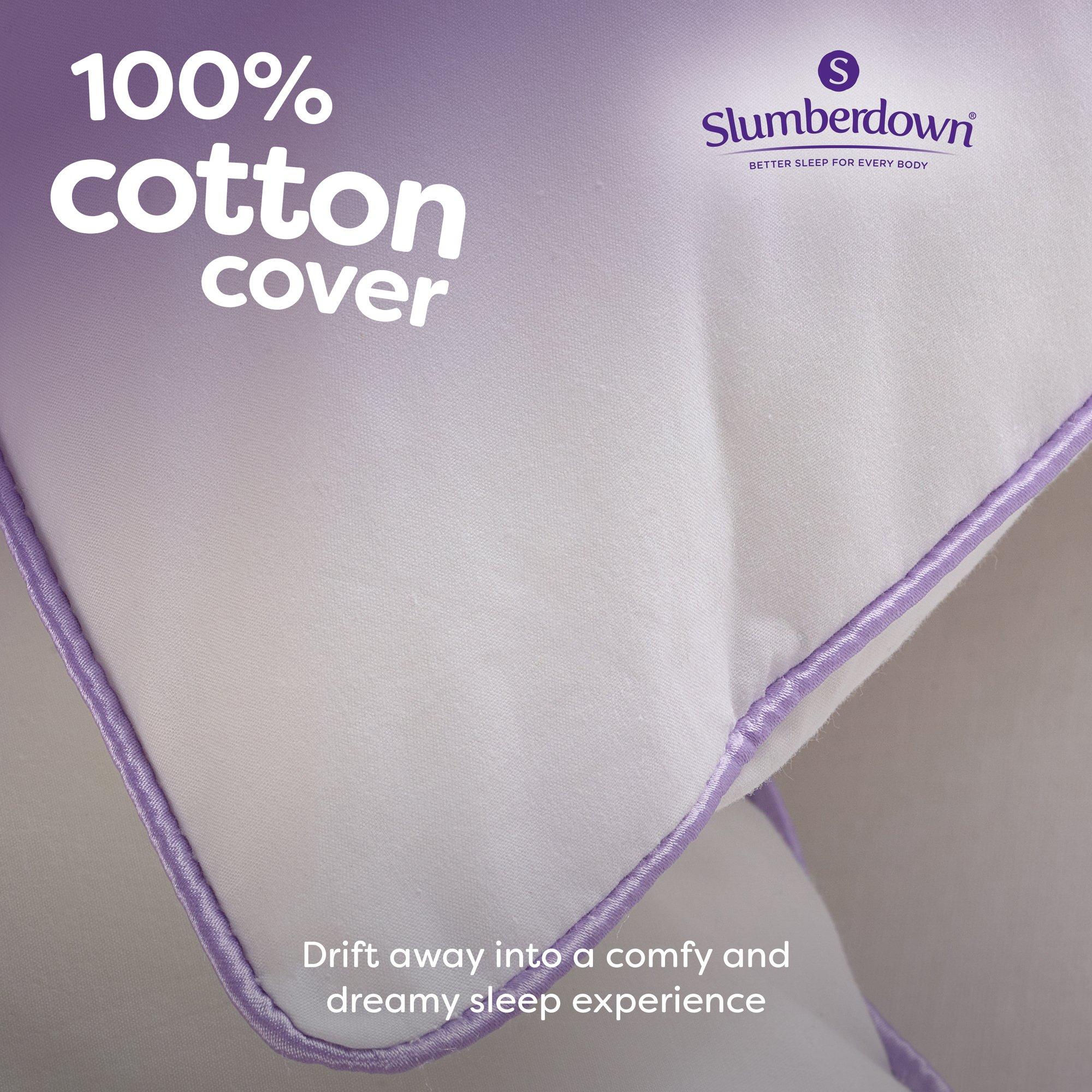 White - Slumberdown - Comfy Cotton Firm Pillows - 4