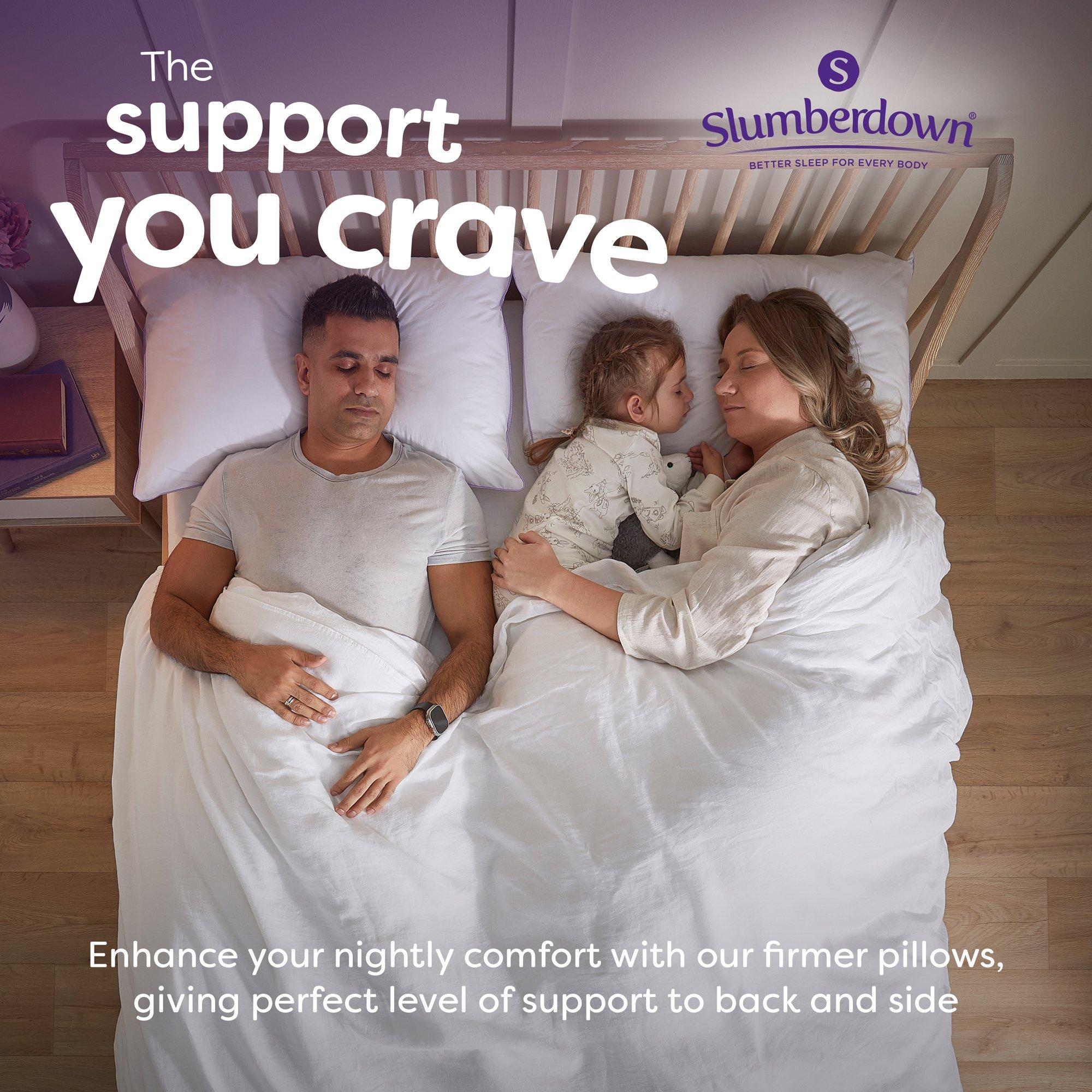 White - Slumberdown - Comfy Cotton Firm Pillows - 5