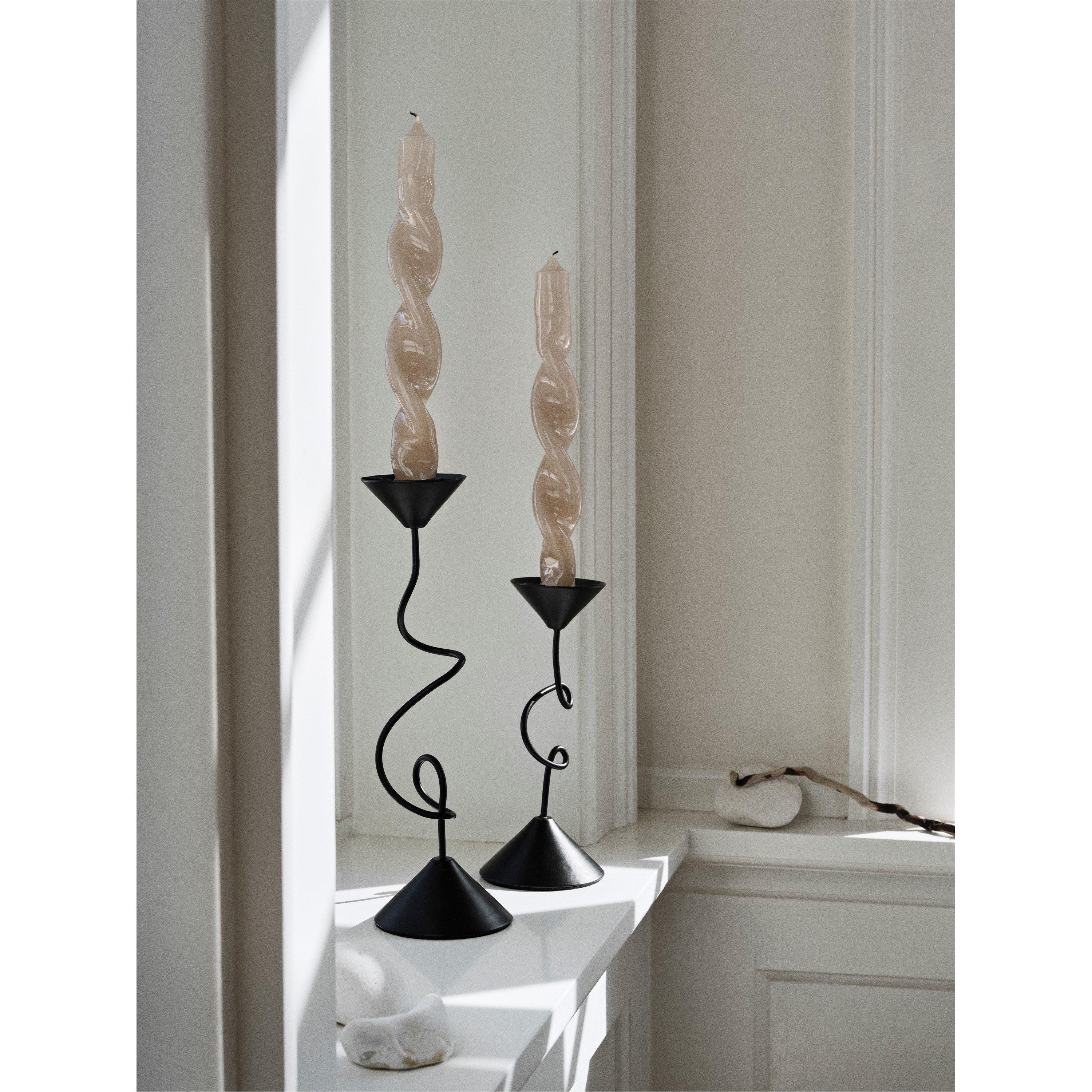 Black - Broste Copenhagen - Selma Candle Holder Small - 2