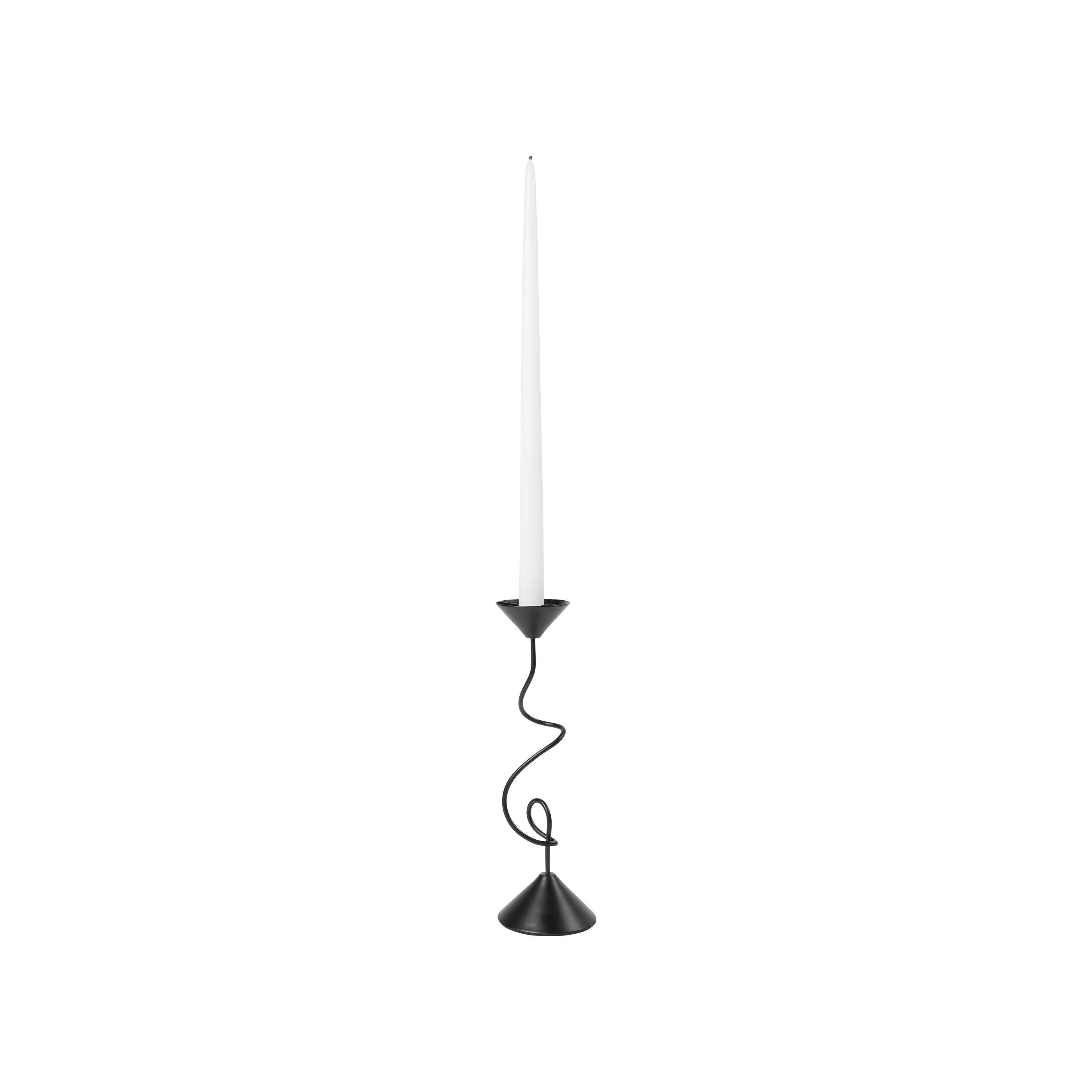 Broste Copenhagen  Selma Large Candle Holder - Black - Lge 26cm
