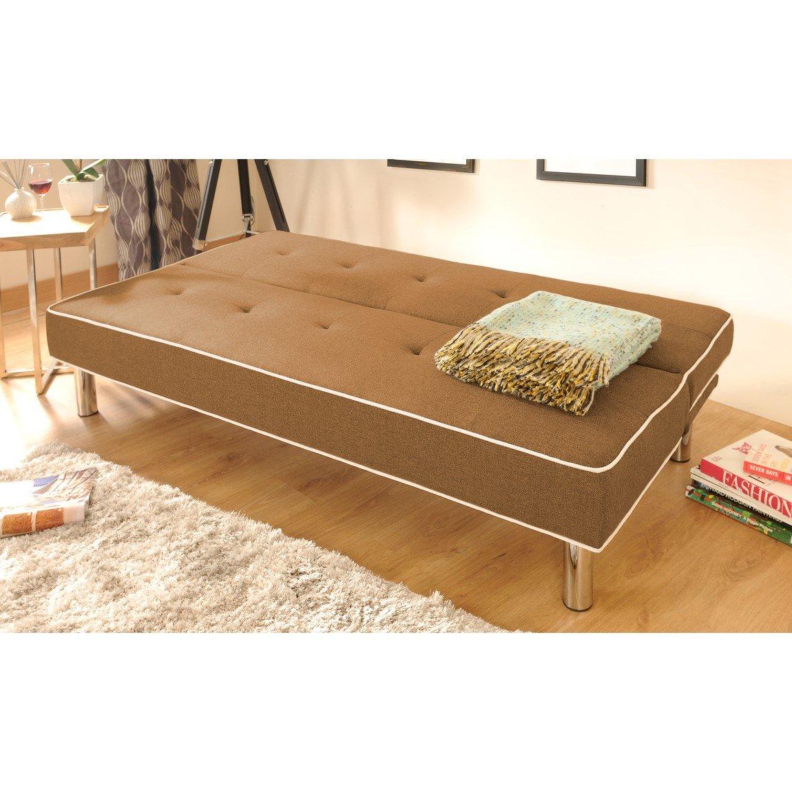 Brown - Comfy Living - Modern Fabric Sofa Bed - 2