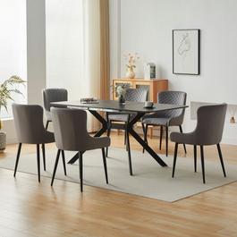 Comfy Living 7 Piece Industrial Style Dining Set