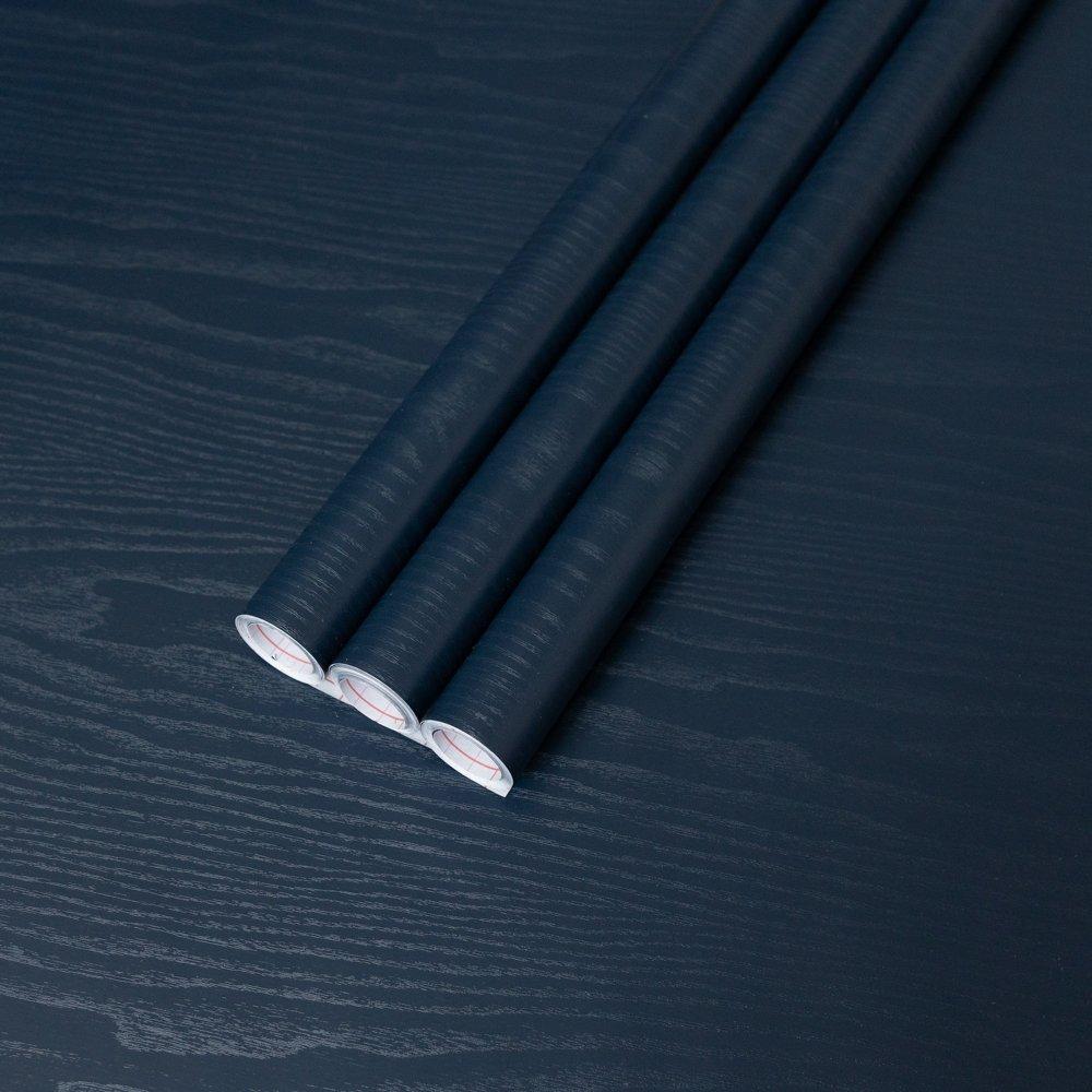 Midnight Navy - D C Fix - dc fix Navy Wood Self Adhesive Vinyl Pack 3 - 1