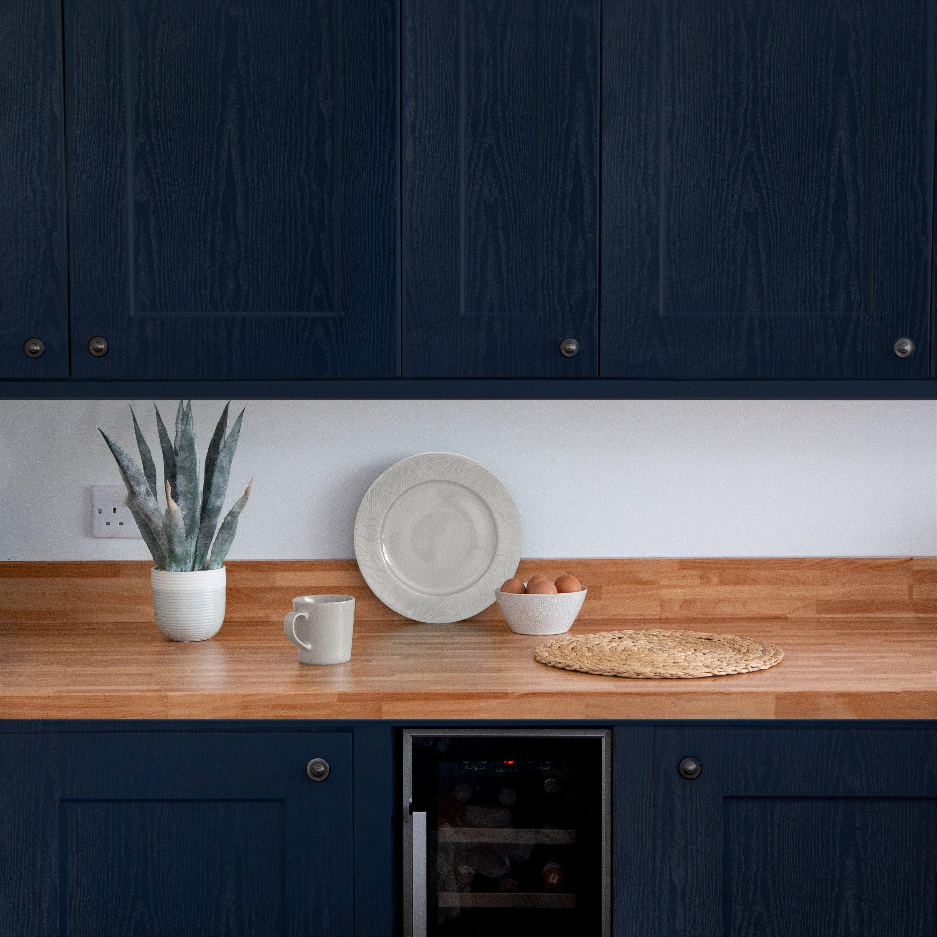 Midnight Navy - D C Fix - dc fix Navy Wood Self Adhesive Vinyl Pack 3 - 4