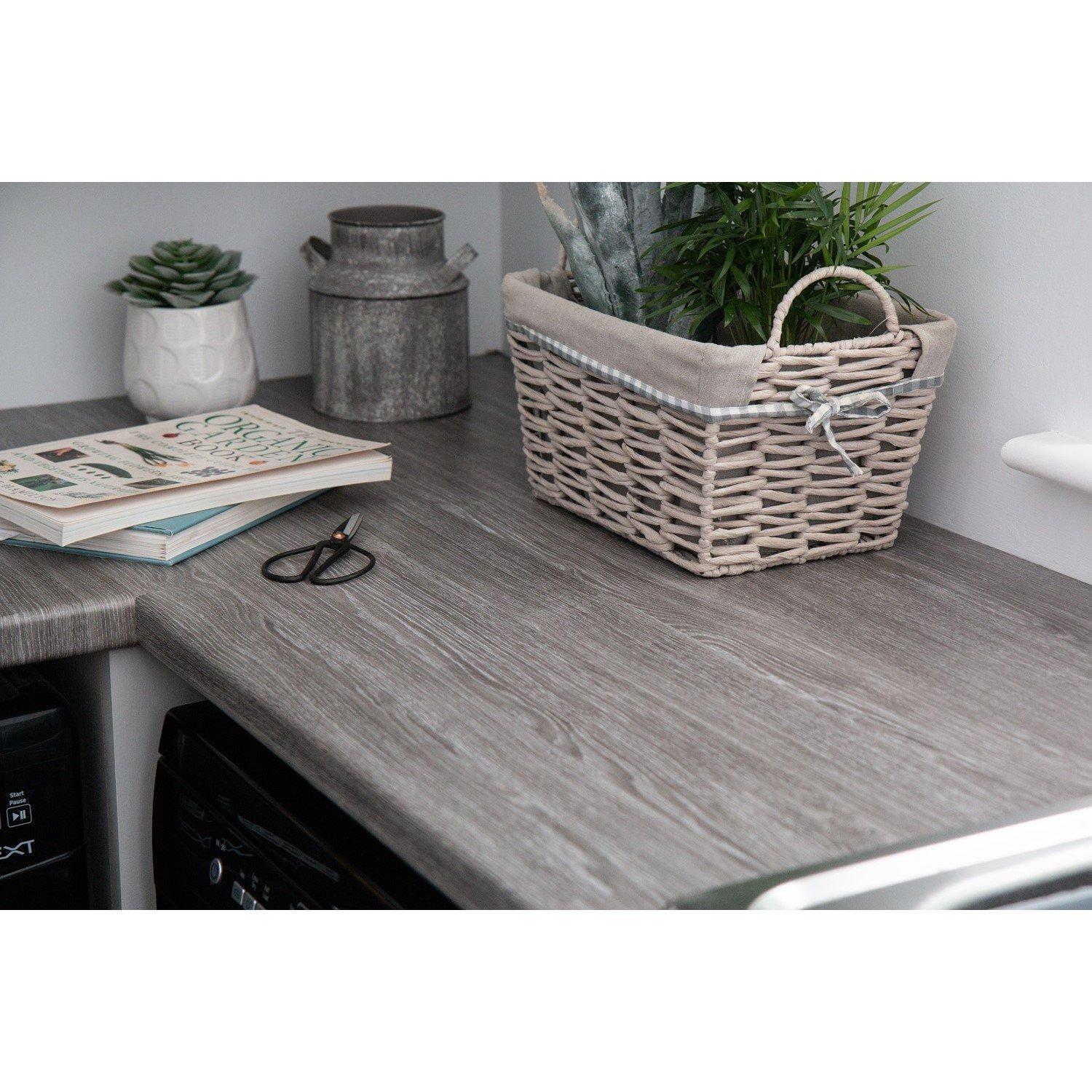 Grey - D C Fix - dc fix Oak Grey Self Adhesive Vinyl Pack 3 - 2