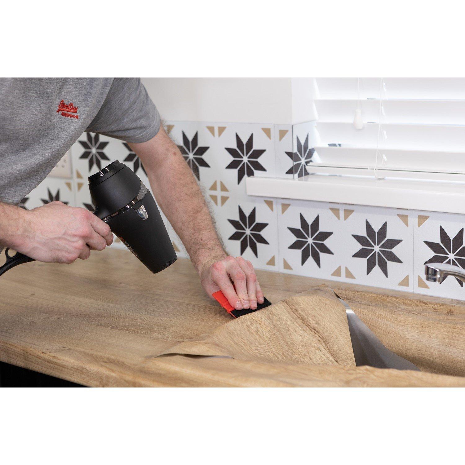 Brown - D C Fix - dc fix Ribbeck Oak Self Adhesive Vinyl Pack 3 - 3