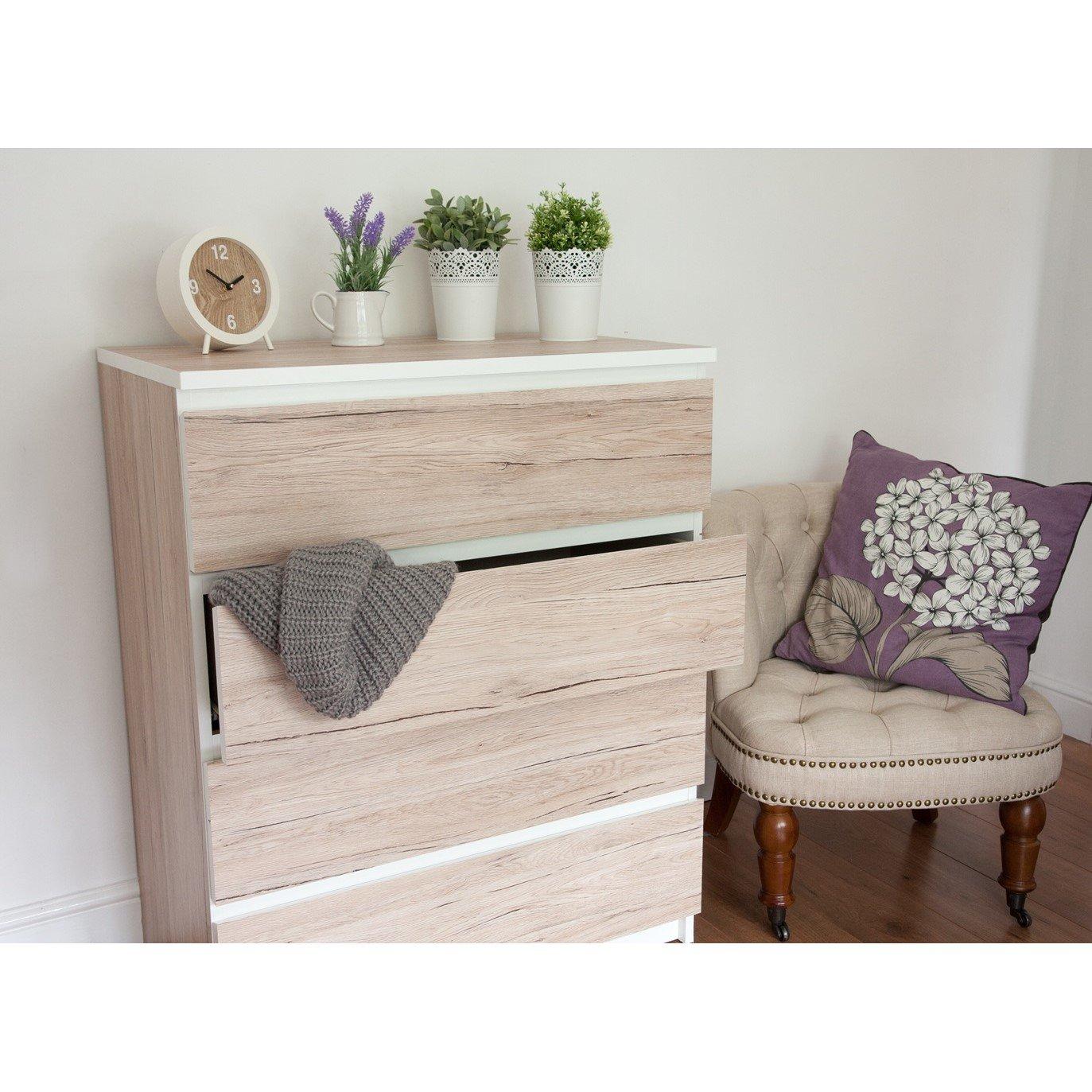 Beige - D C Fix - dc fix Sanremo Oak Sand Self Adhesive Vinyl Pack 3 - 3