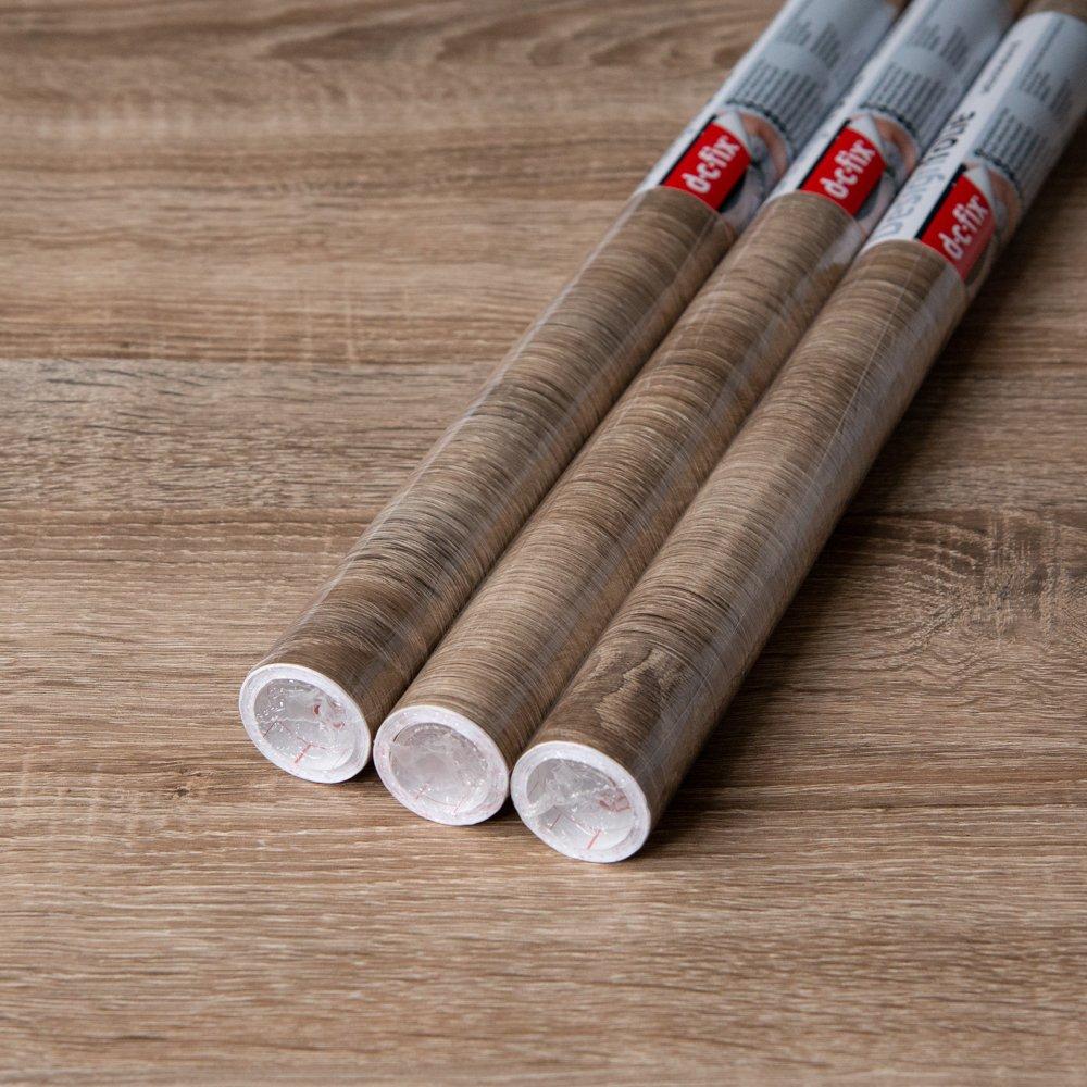 Brown - D C Fix - dc fix Sonoma Oak Light Self Adhesive Vinyl Pack 3 - 1