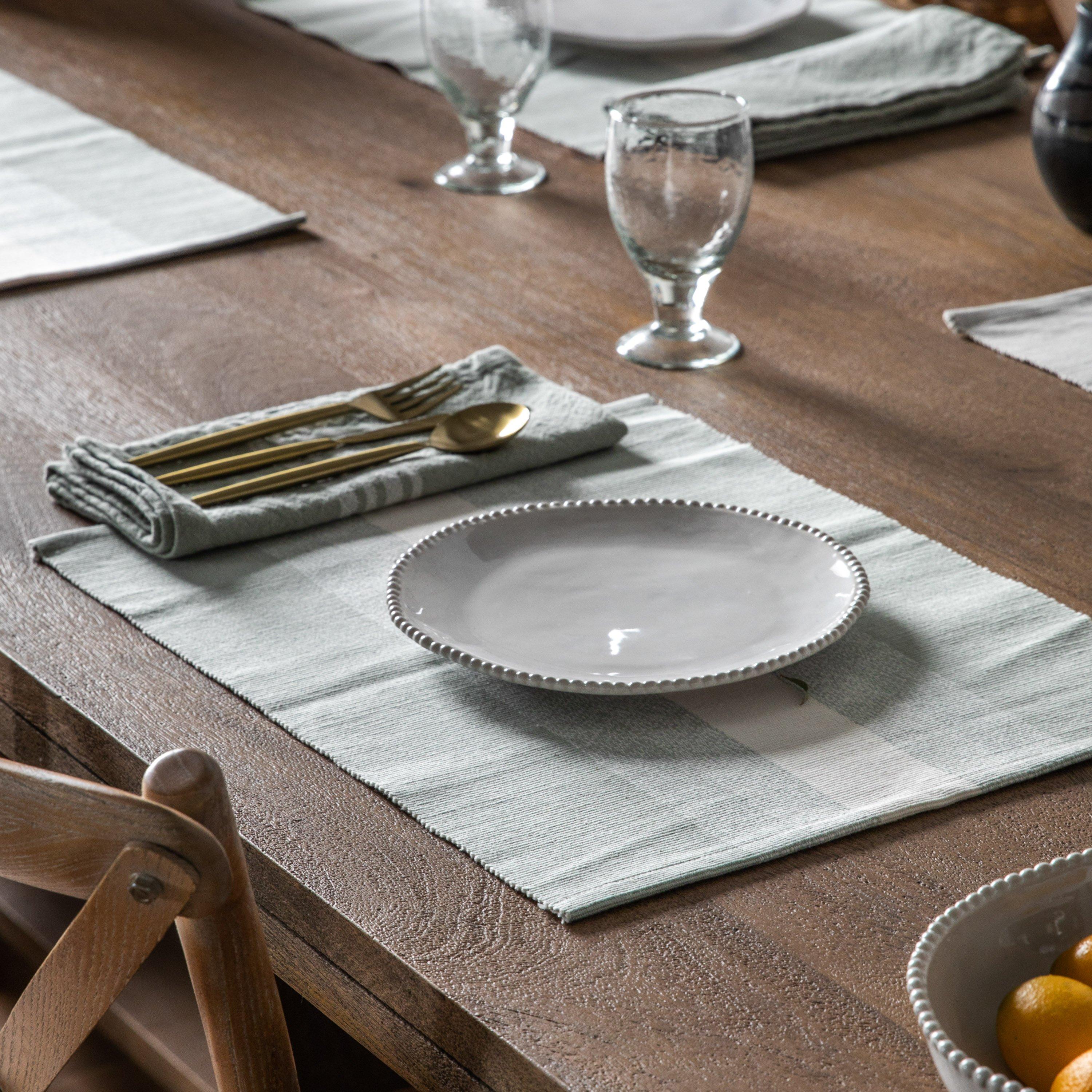 White - Gallery - Organic Beaded Side Plate White (4pk) - 1