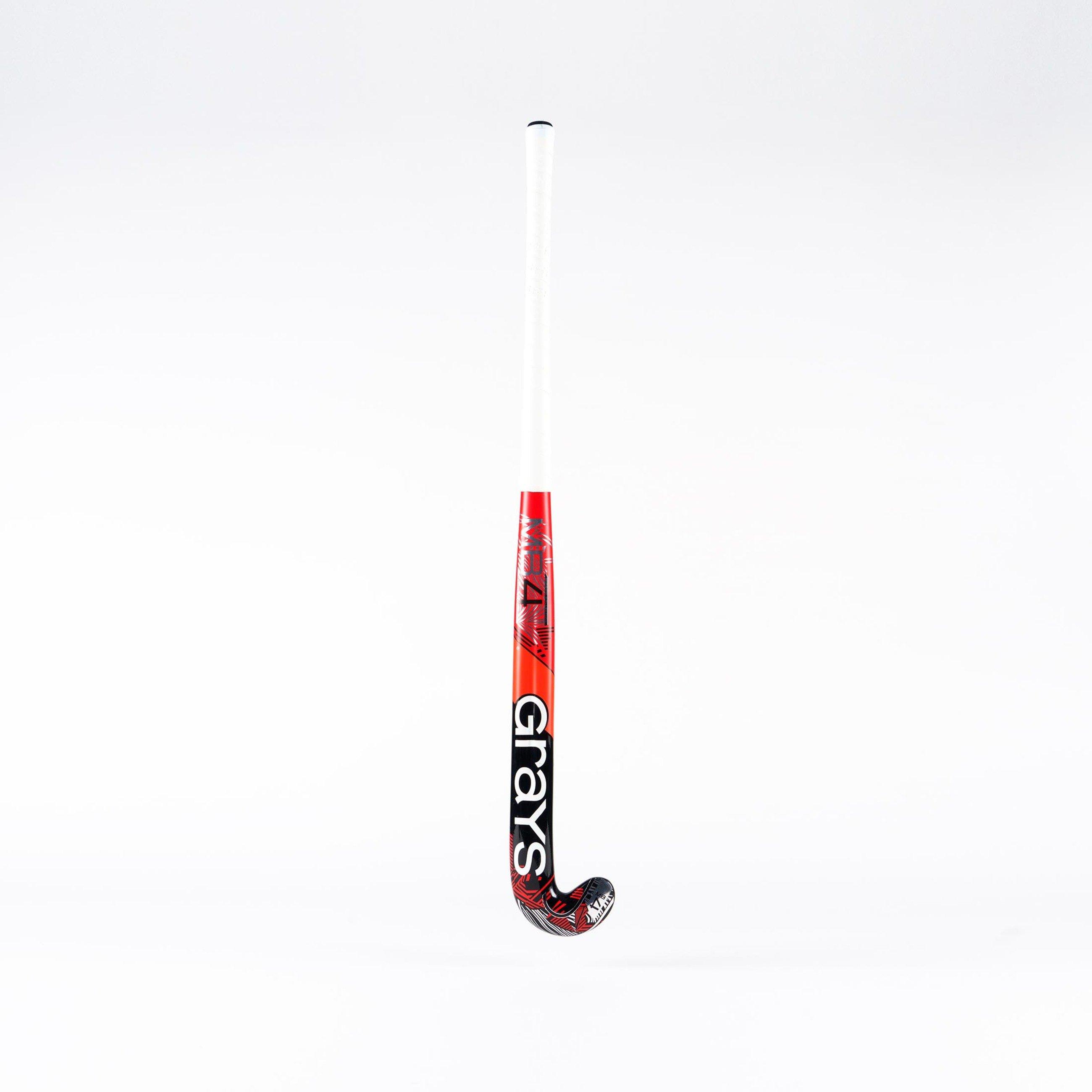 Black/Hot Red - Grays Hockey - Adults Midbow 61 Hockey Stick - 2