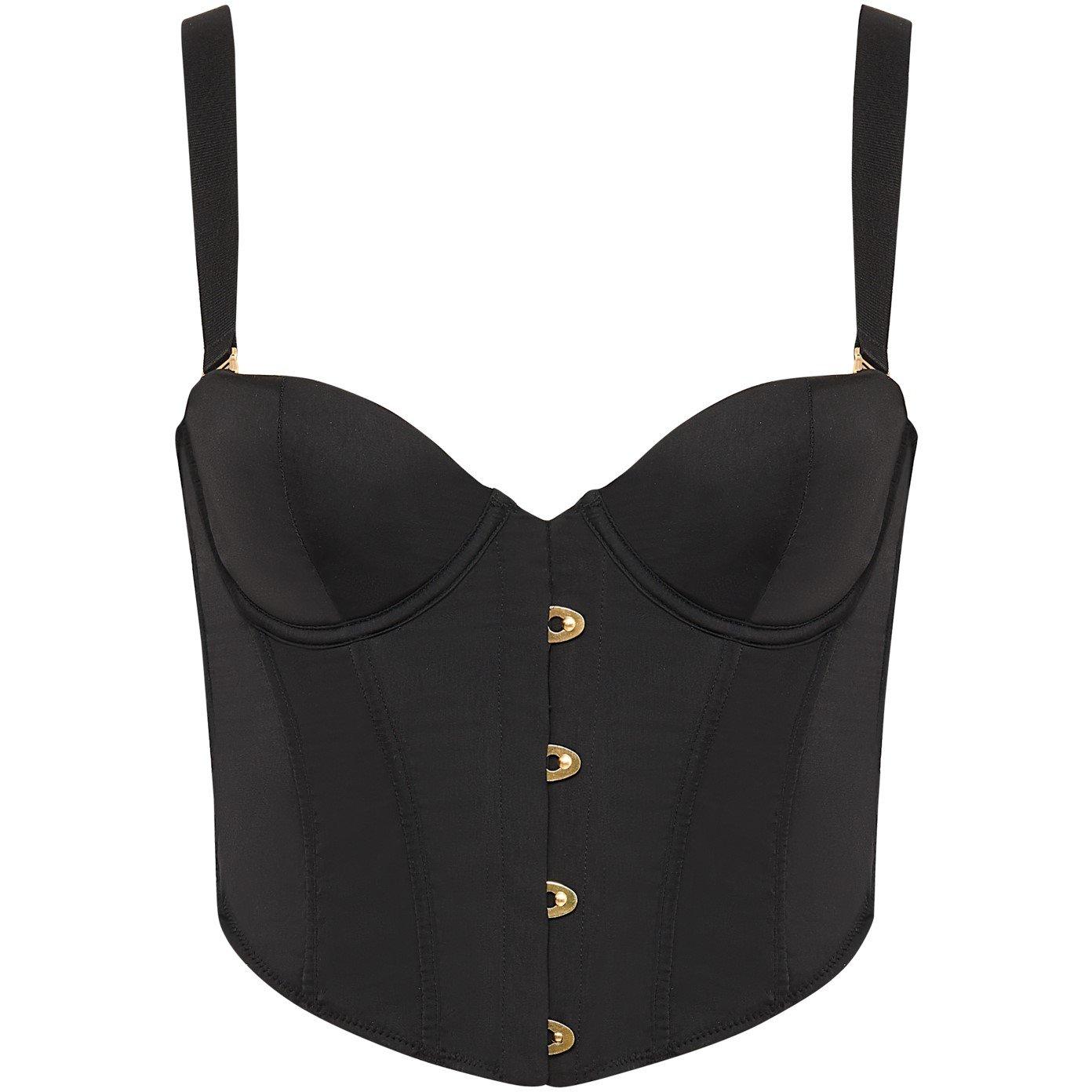 Black - Bluebella - Women's Satin Corset - 1