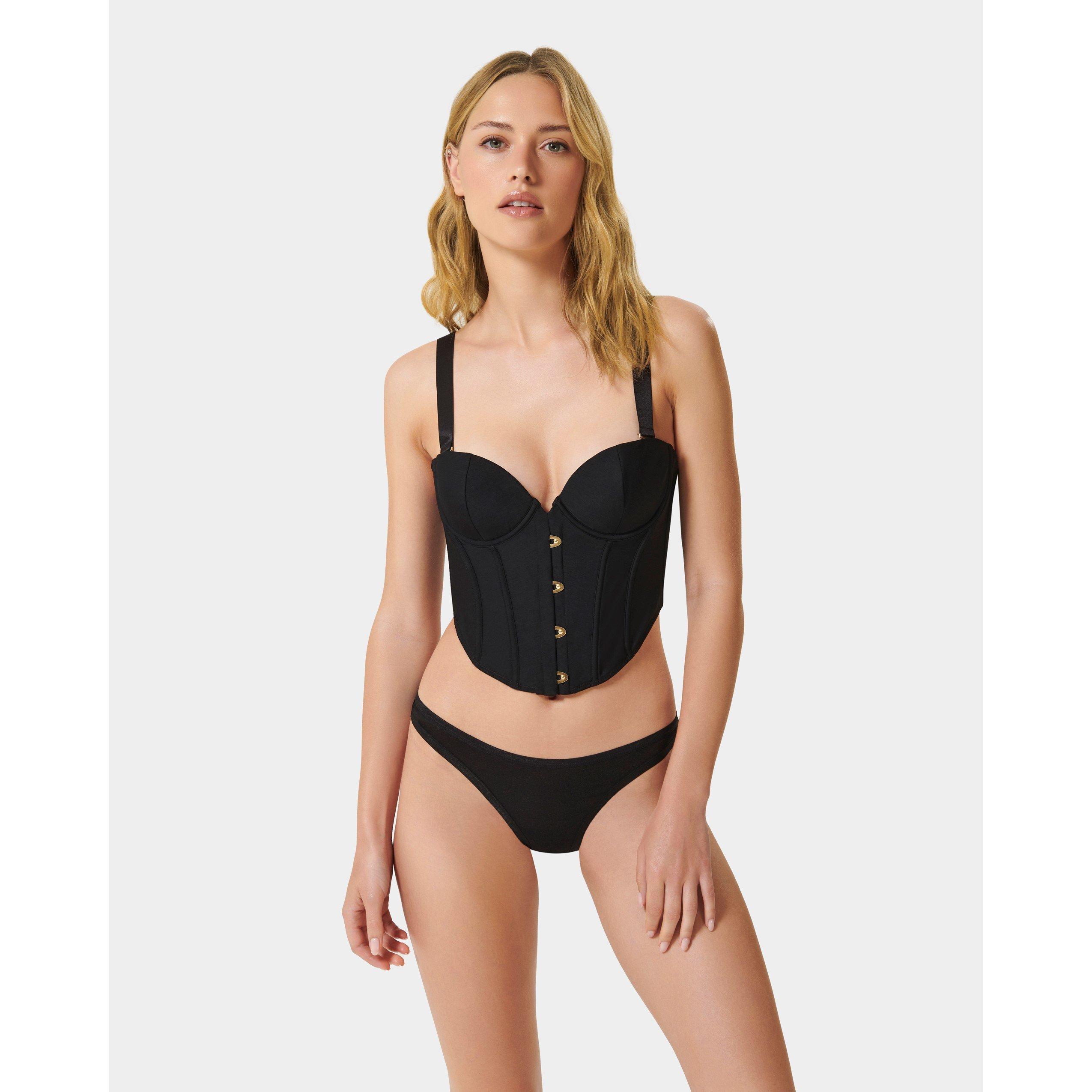 Black - Bluebella - Women's Satin Corset - 5