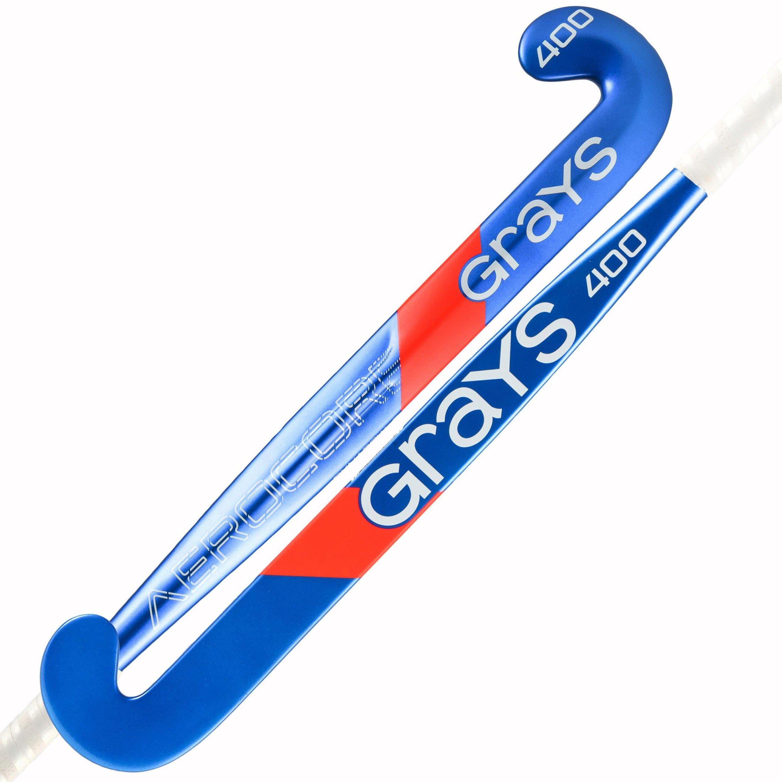 Blue - Grays Hockey - AC 400 Carbon Fibre Low Bow Hockey Stick - 1