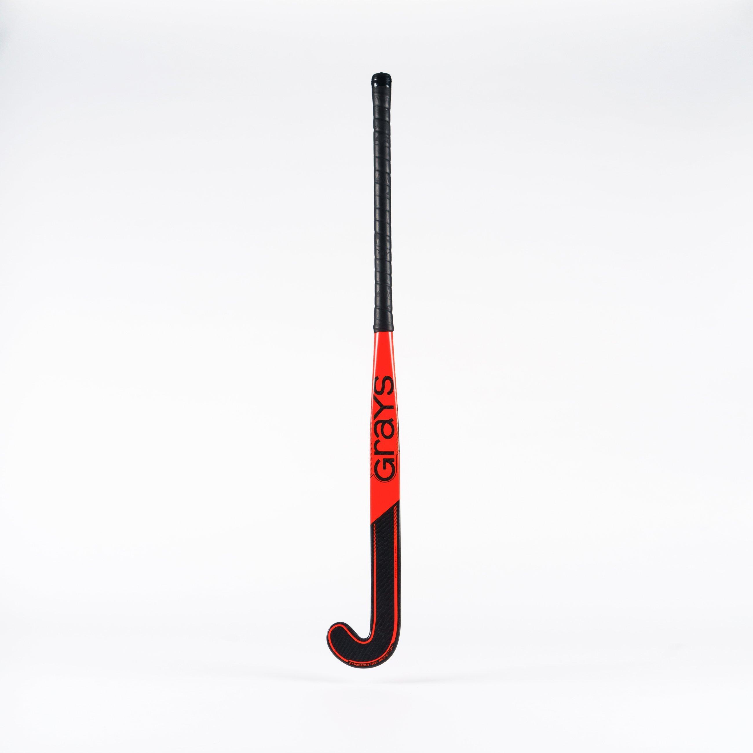 Black/Orng - Grays Hockey - Dynabow Plus 7 Carbon Fibre Low Bow Outdoor Hockey Stick - 3