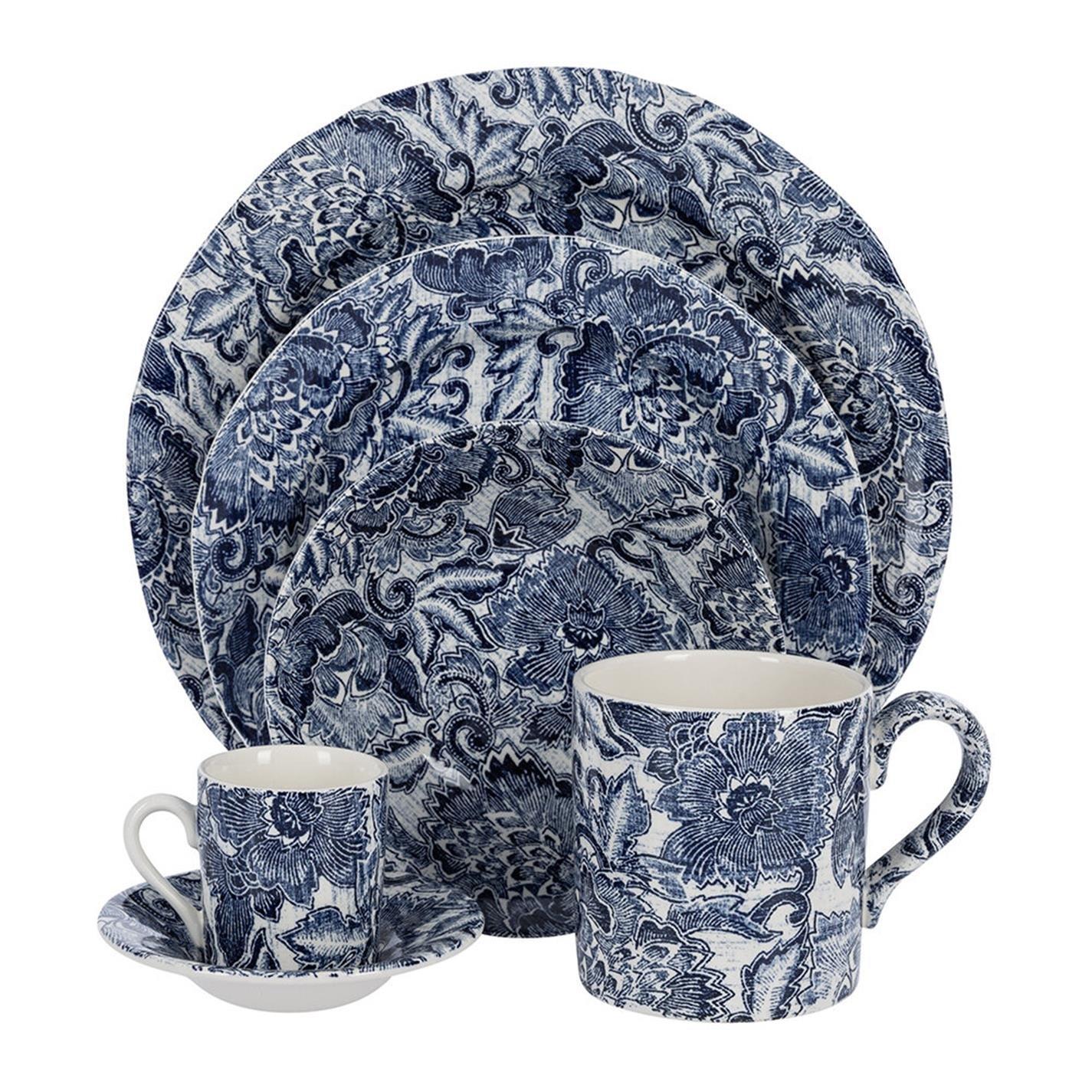 Indigo - Ralph Lauren Home - RalphLaurenHome Faded Peony Dinner Plate - 4