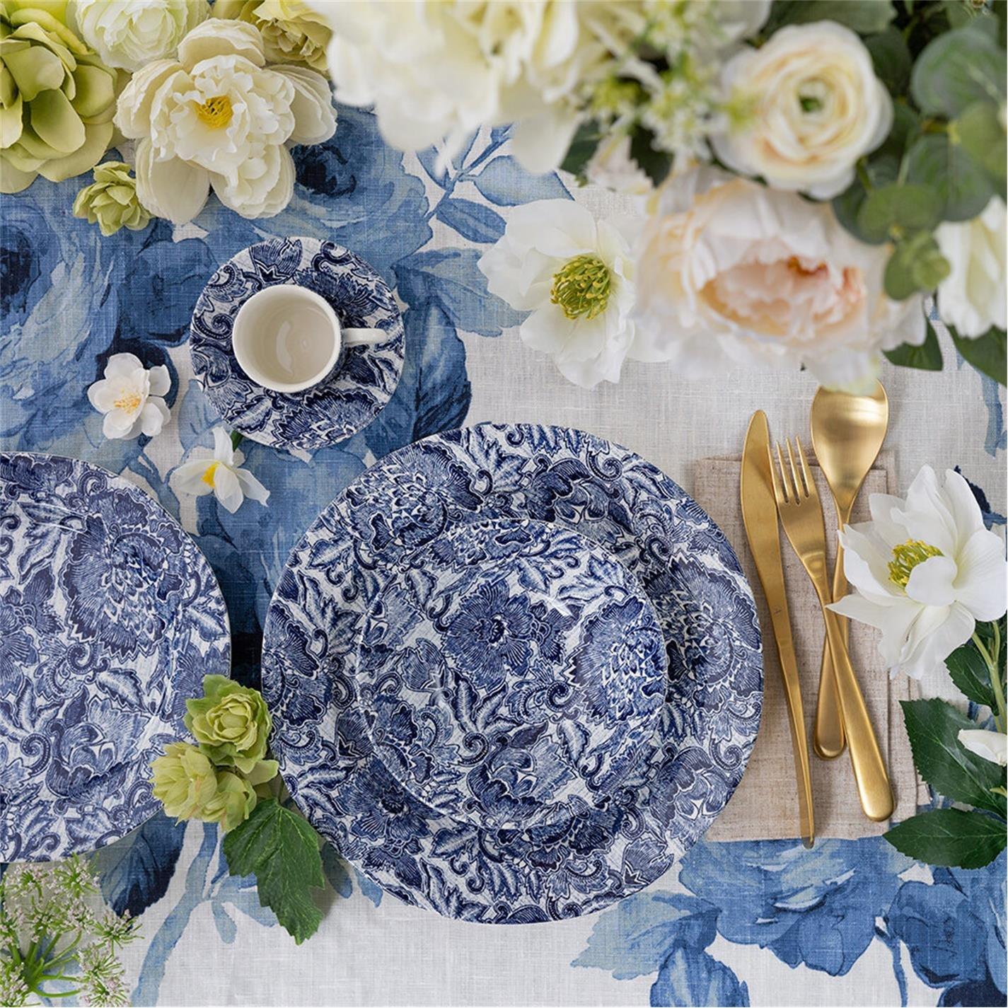 Indigo - Ralph Lauren Home - RalphLaurenHome Faded Peony Salad Plate - 2