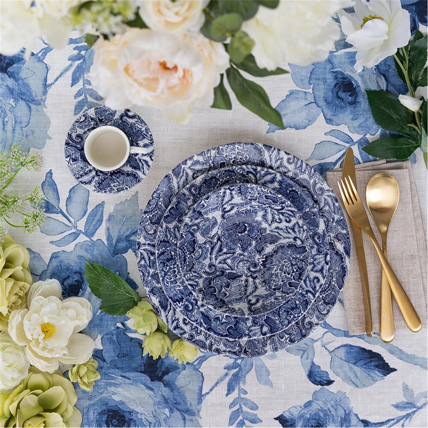 Indigo - Ralph Lauren Home - RalphLaurenHome Faded Peony Salad Plate - 3