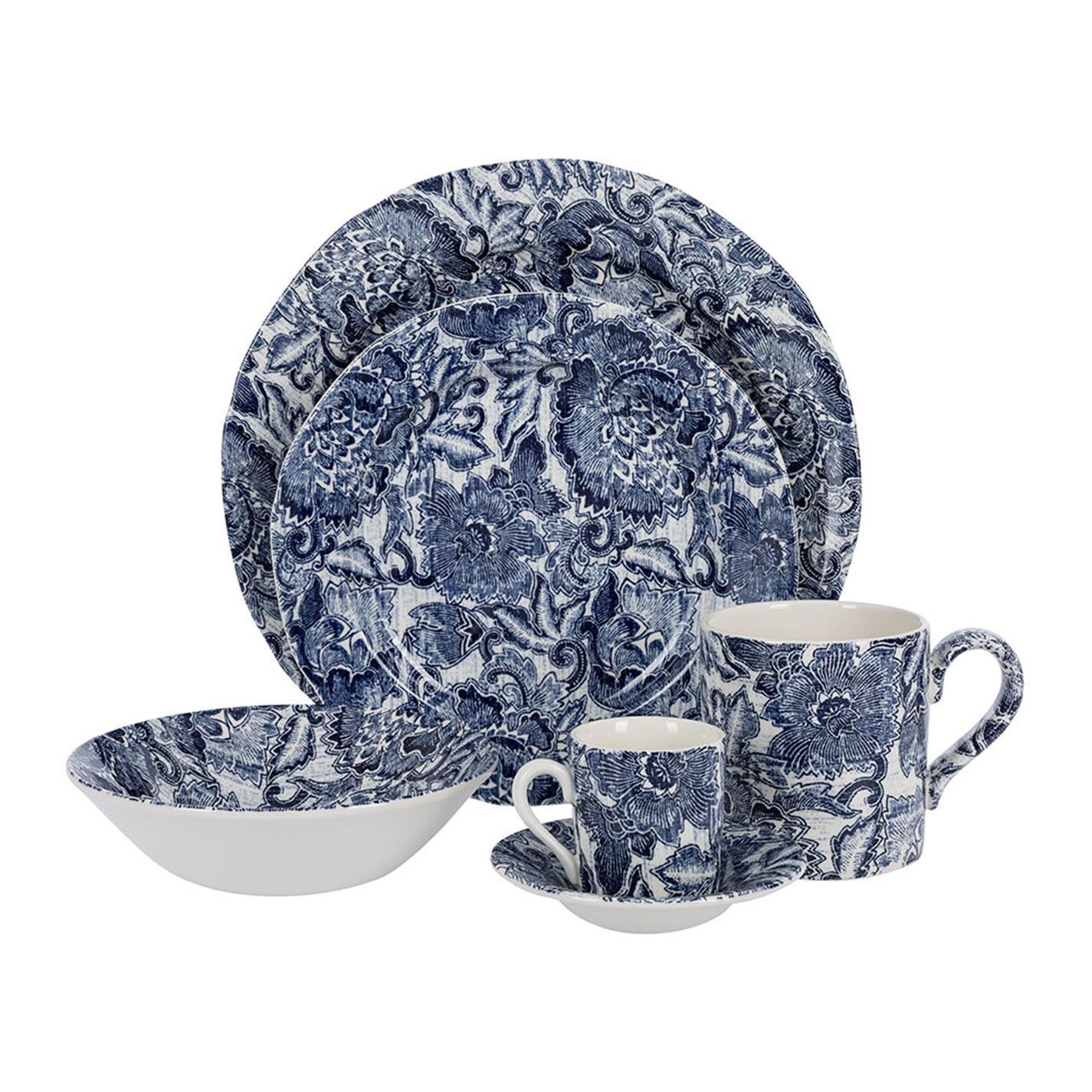 Indigo - Ralph Lauren Home - RalphLaurenHome Faded Peony Salad Plate - 4