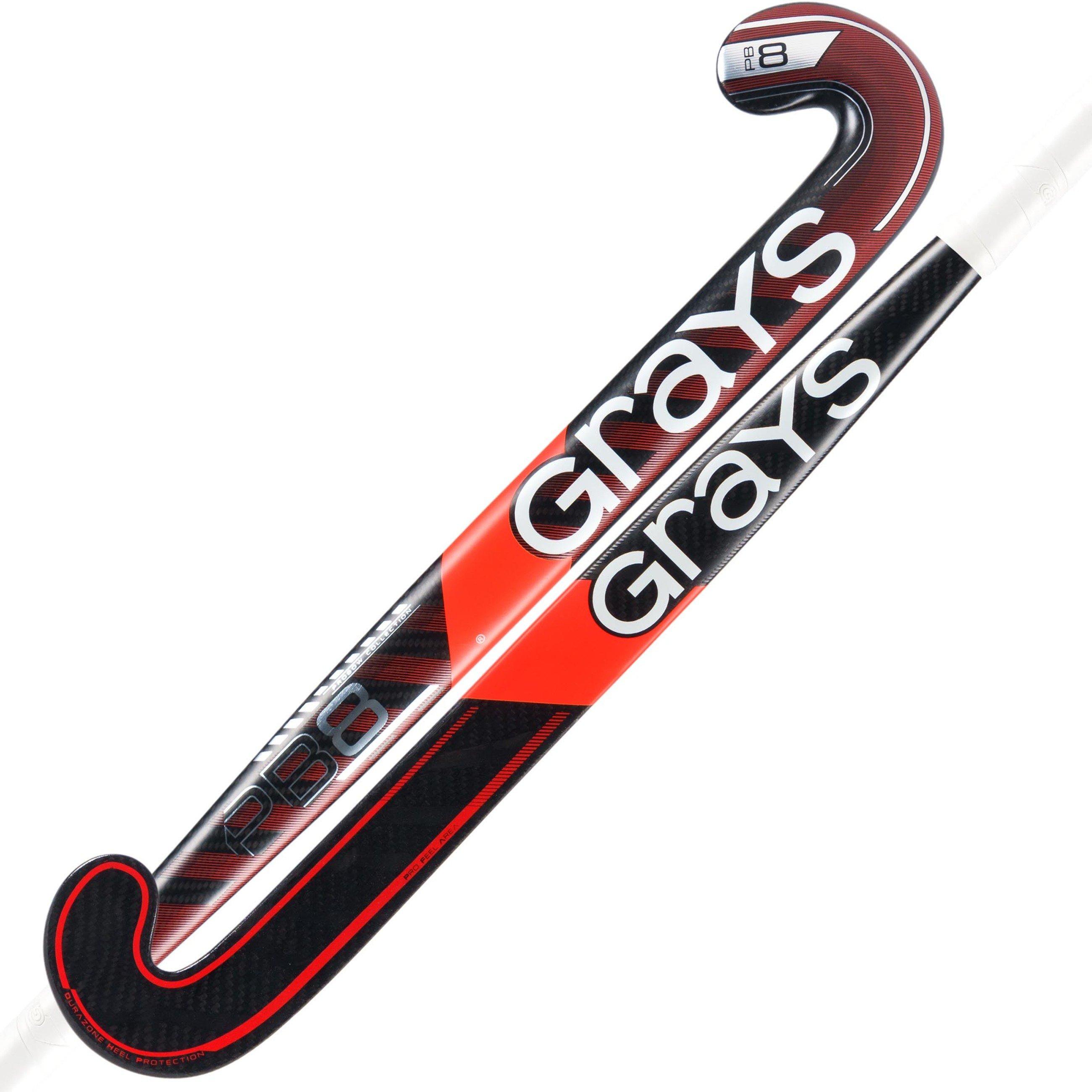 Black/Hot Rd - Grays Hockey - PB 8 Hockey Stick - 1