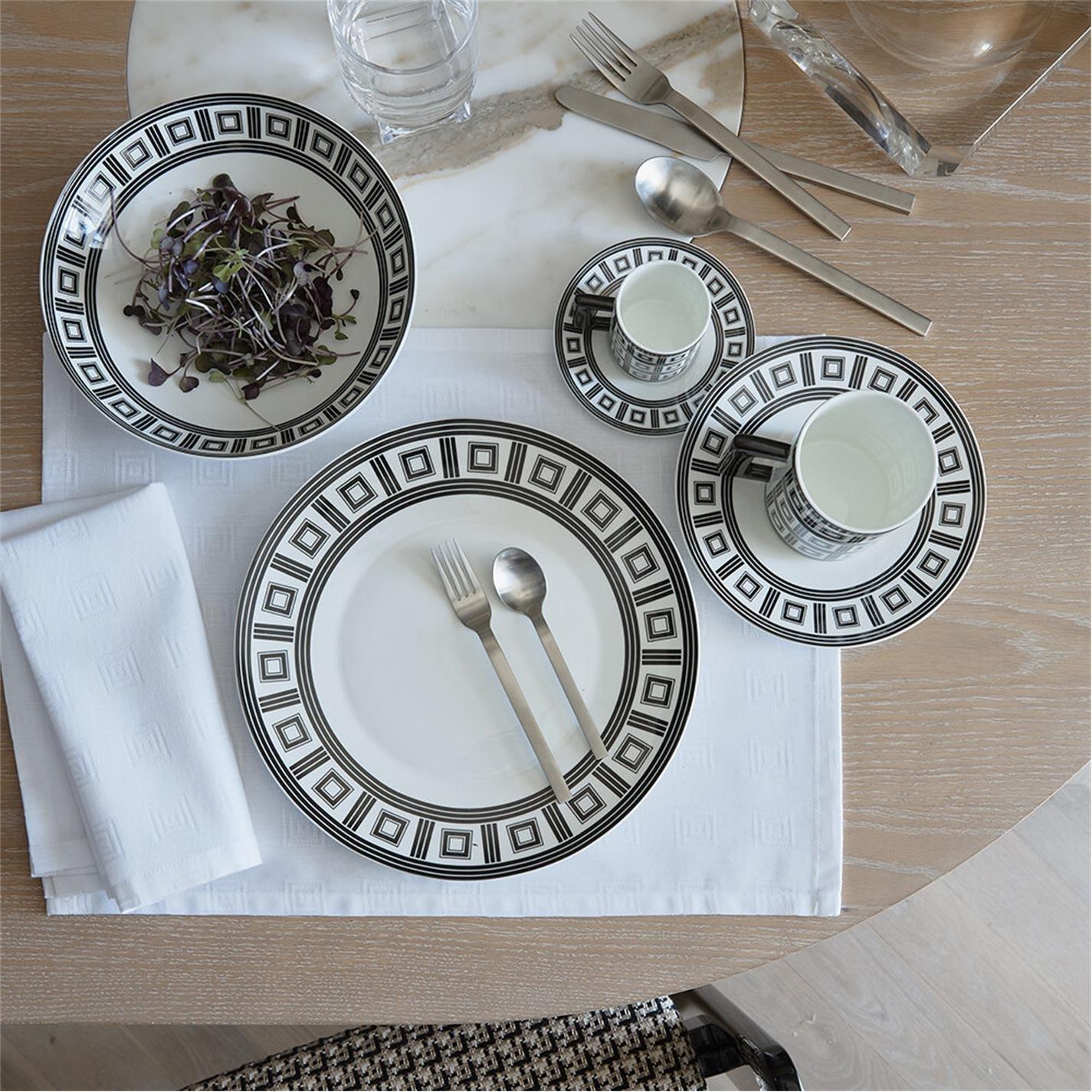 Black and White - Greg Natale - GregNatale Astoria Dinnerware - 4 Piece Set - 3