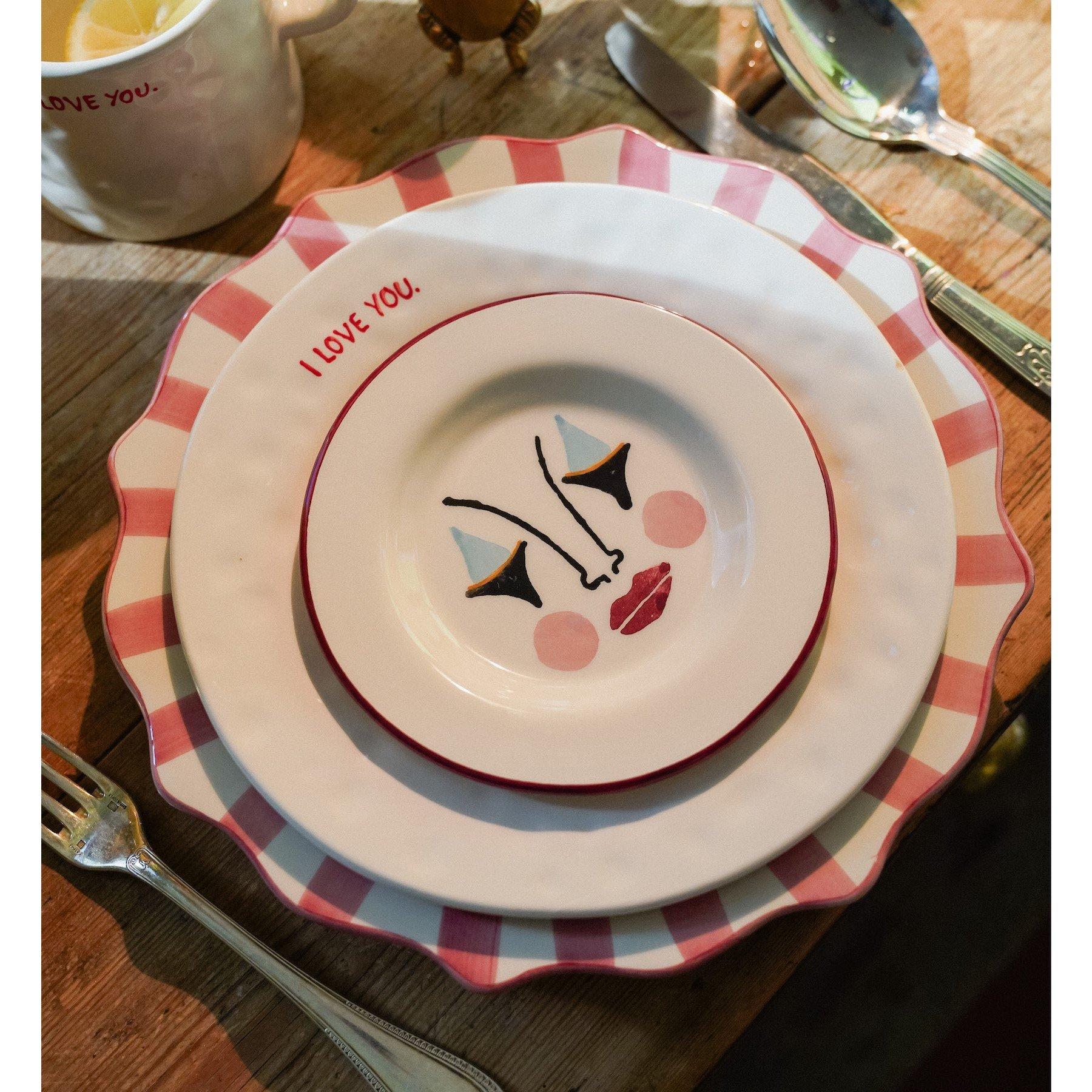 Pink - Anna + Nina - Anna Scalloped Dinner Plate - 1