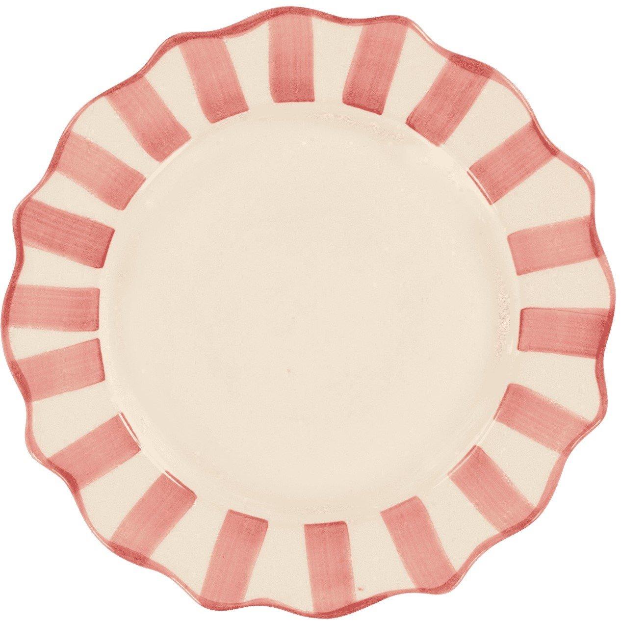 Anna Nina  Anna Scalloped Dinner Plate - Pink