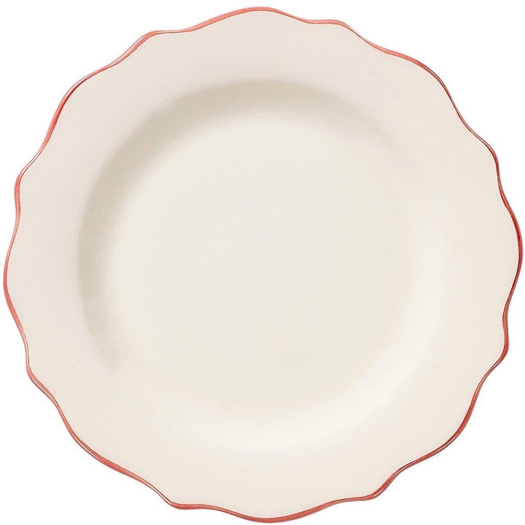 Carmine Scallop - Anna + Nina - Anna Carmine Scalloped Breakfast Plate - 1