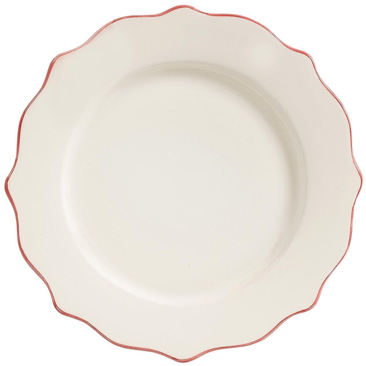 Carmine Scallop - Anna + Nina - Anna Carmine Scalloped Dinner Plate - 1