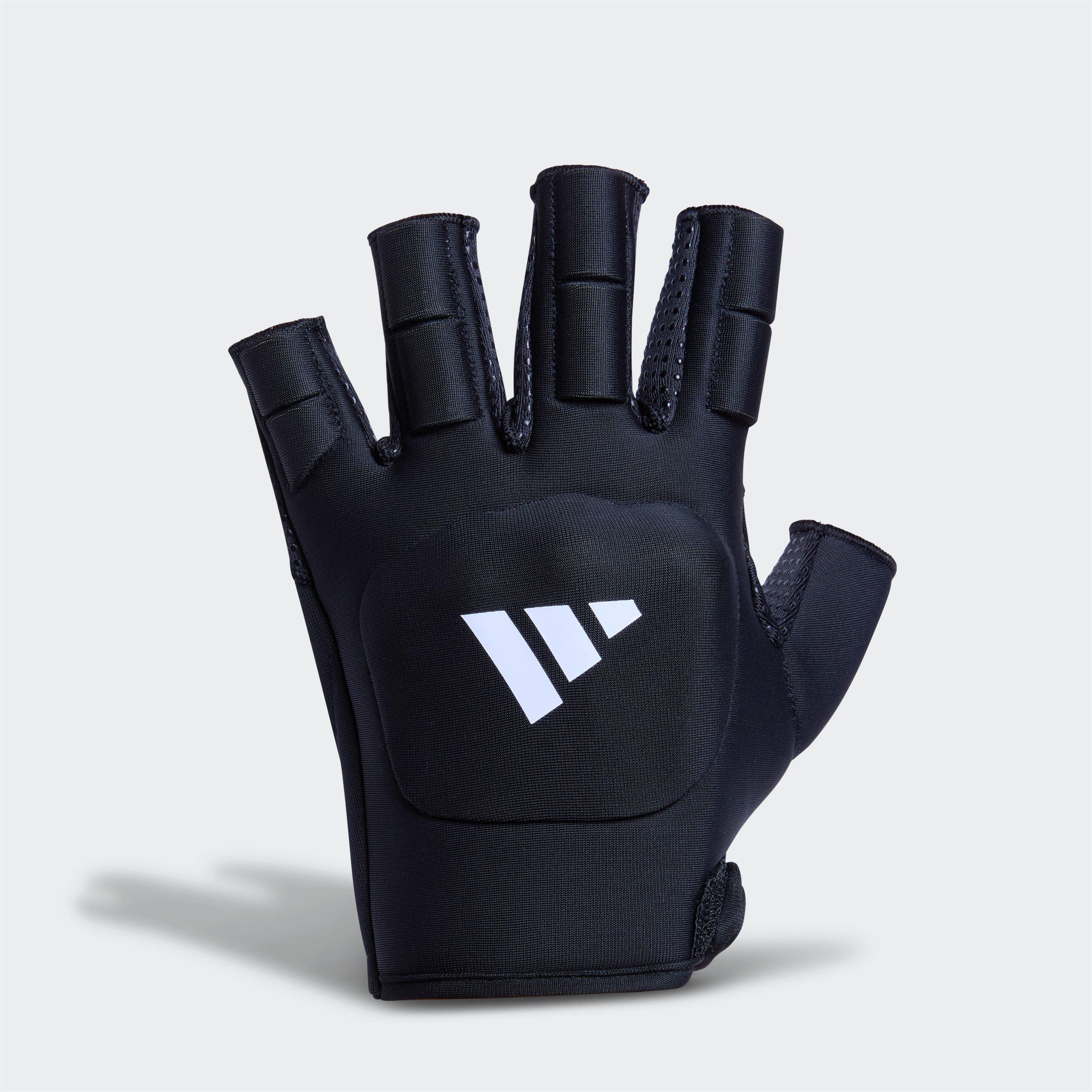 Adidas Od Animal-Print 3/4-Finger Hockey Gloves - Black/Met/Spark - Medium