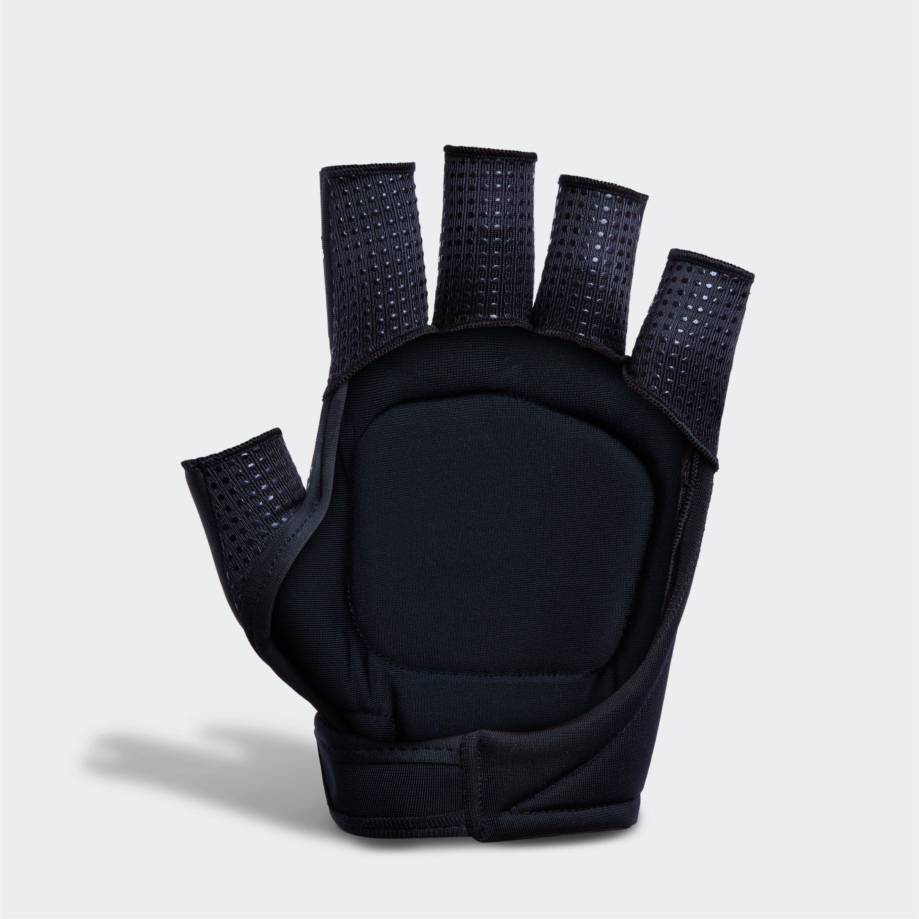 Black/Met/Spark - adidas - OD Animal-Print 3/4-Finger Hockey Gloves - 2