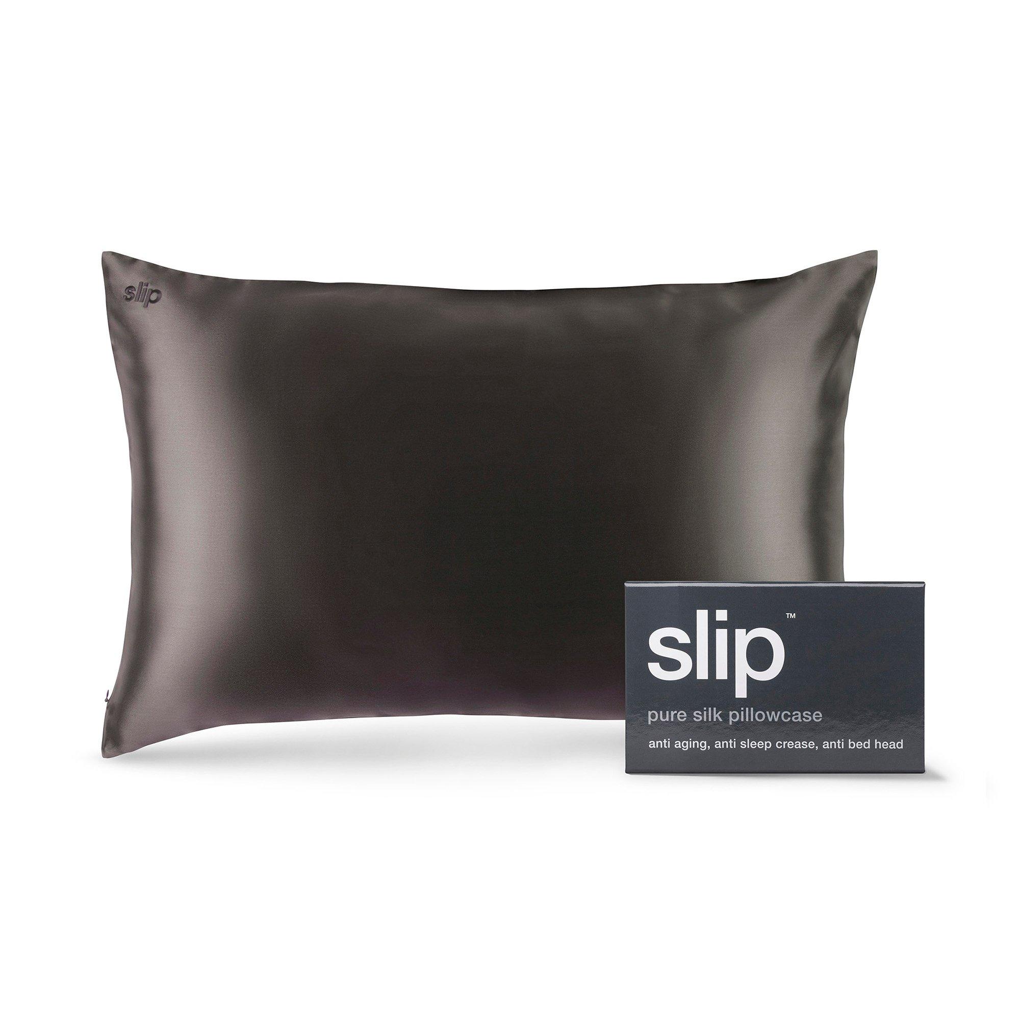 Charcoal - Slip - slip pure silk queen pillowcase - 1