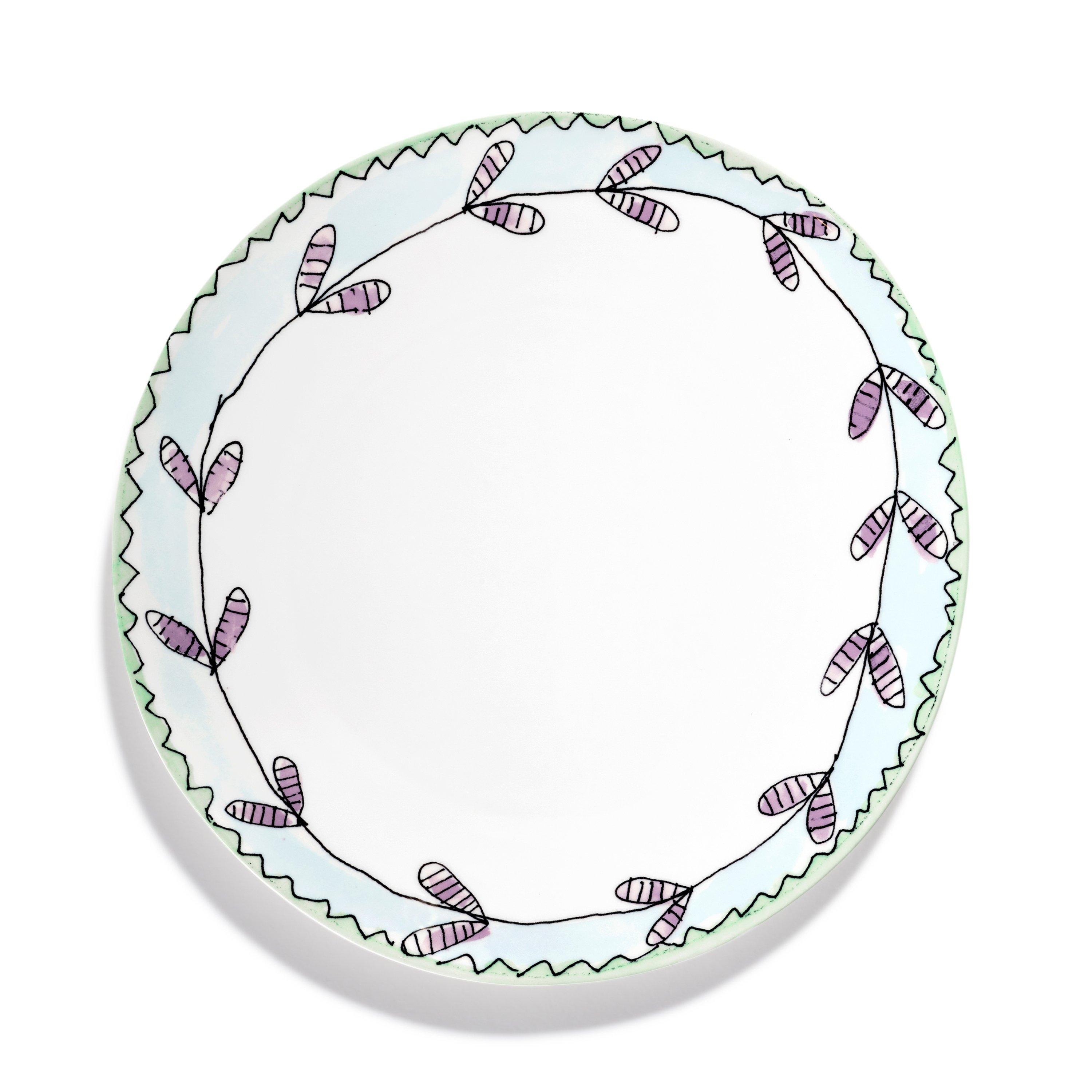 Blue/Pink - Serax X Marni - Serax X Marni Blossom Milk Midnight Flowers Dinner Plate - Set of 2 - 2