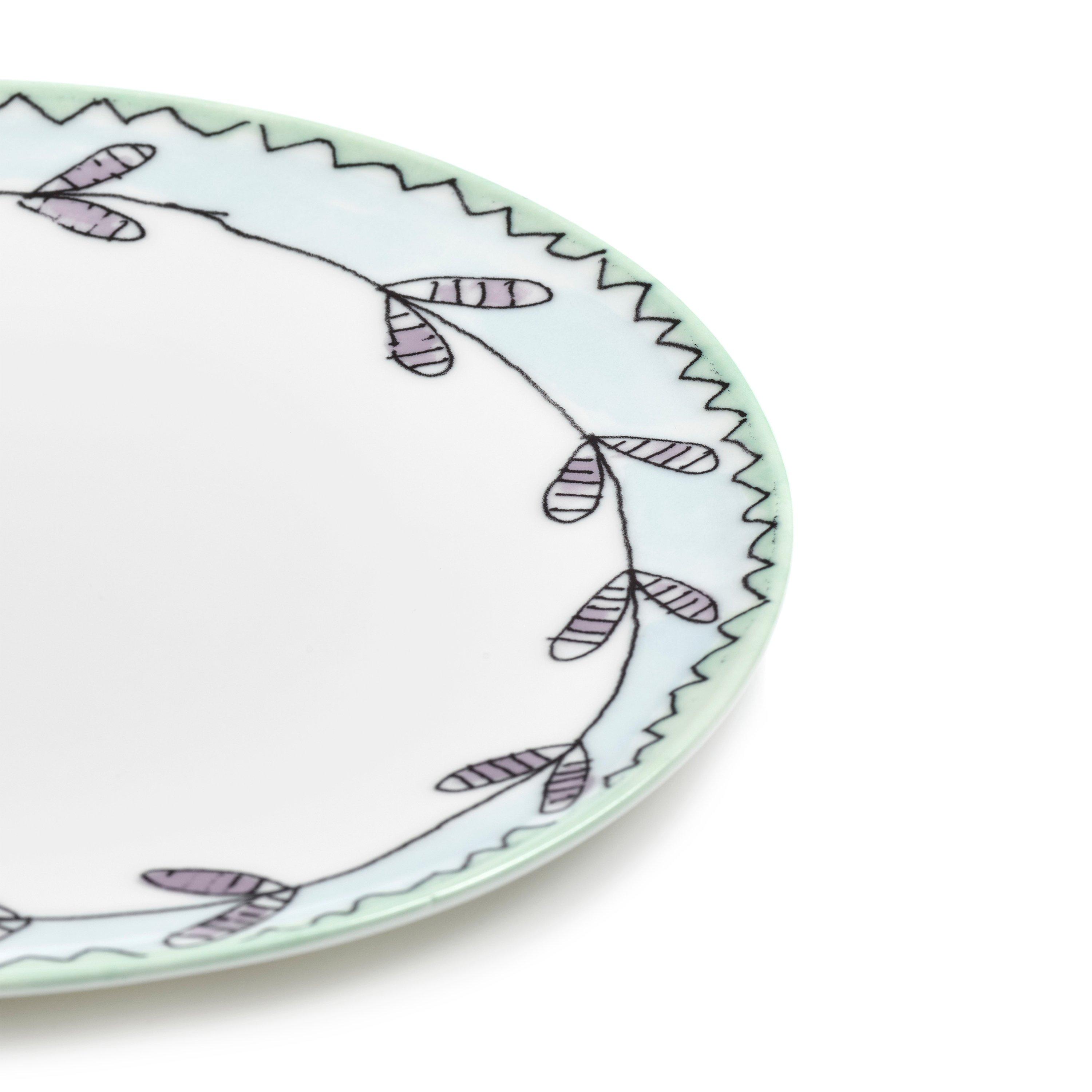 Blue/Pink - Serax X Marni - Serax X Marni Blossom Milk Midnight Flowers Dinner Plate - Set of 2 - 4