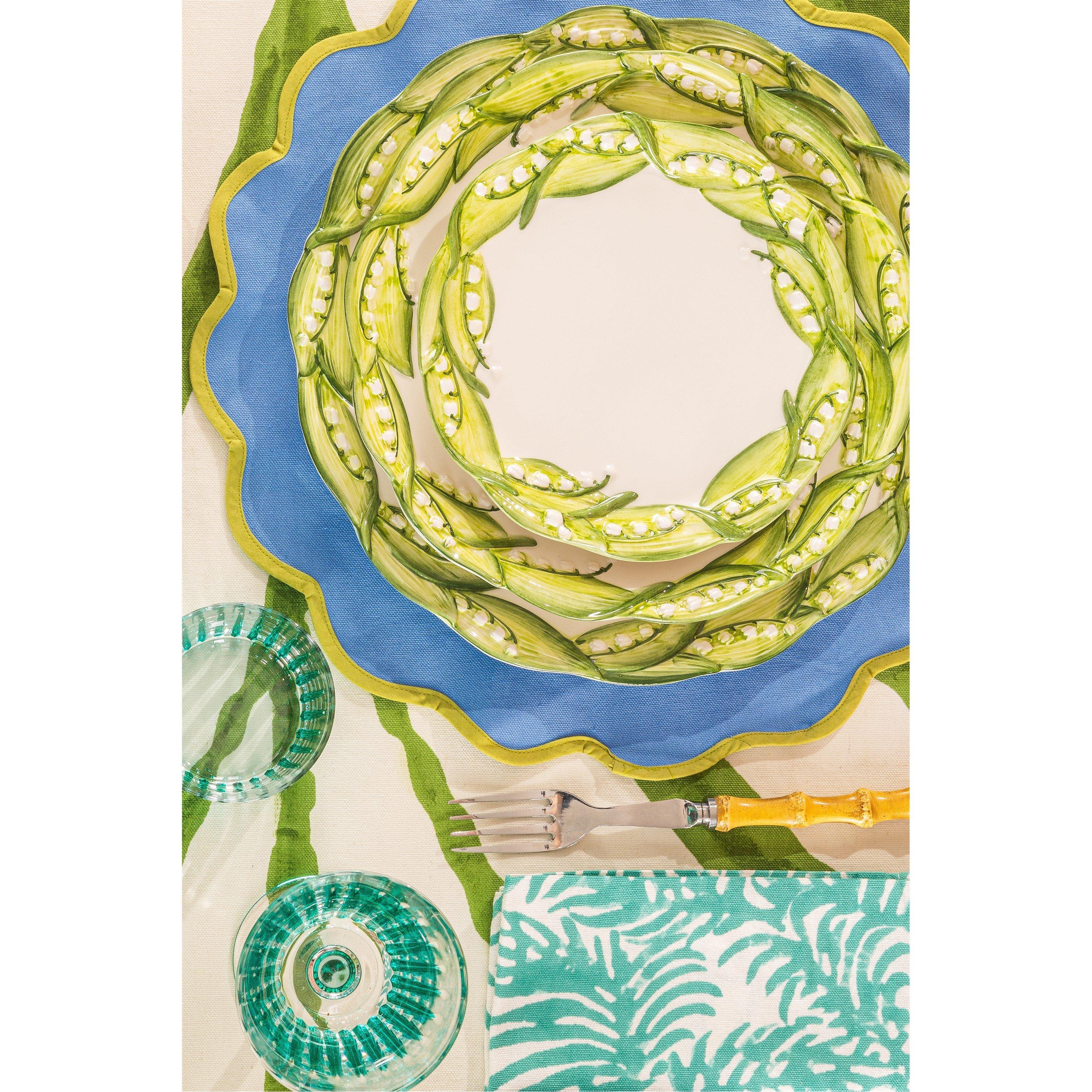 Green/White - Les Ottomans - Of The Valley Side Plate - 2