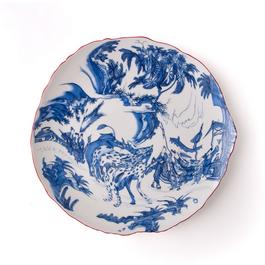 Seletti Classics on Acid Porcelain Dinner Plate - Blu Chinoiserie